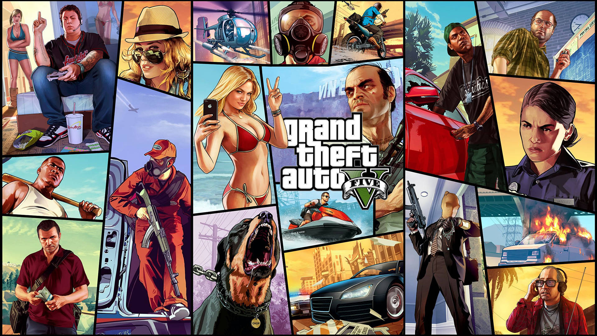 GTA 5 2560x1440 タイルコラージュ