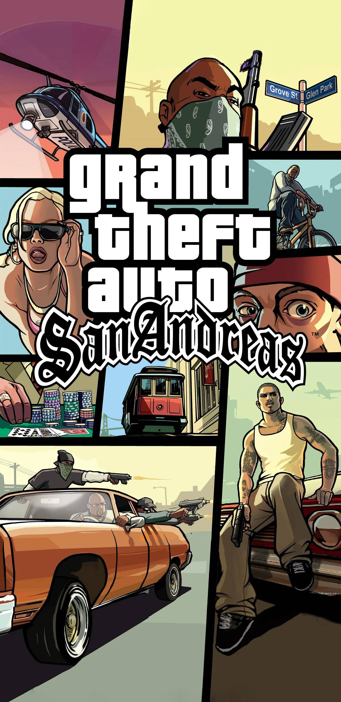 GTA iPhone サンアンドレアス コラージュ 壁紙