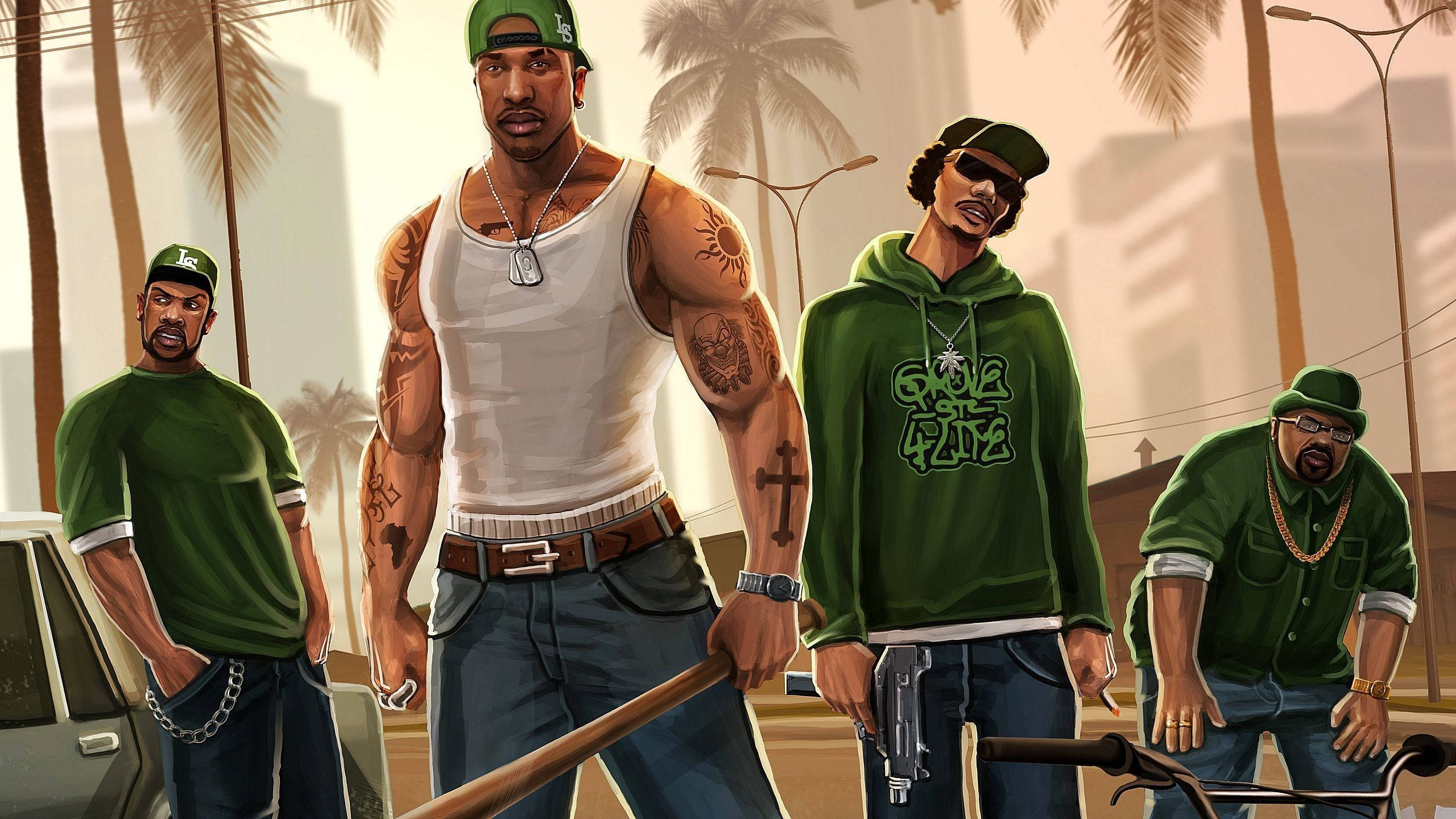 GTA サンアンドレアス ギャングの戦い 壁紙