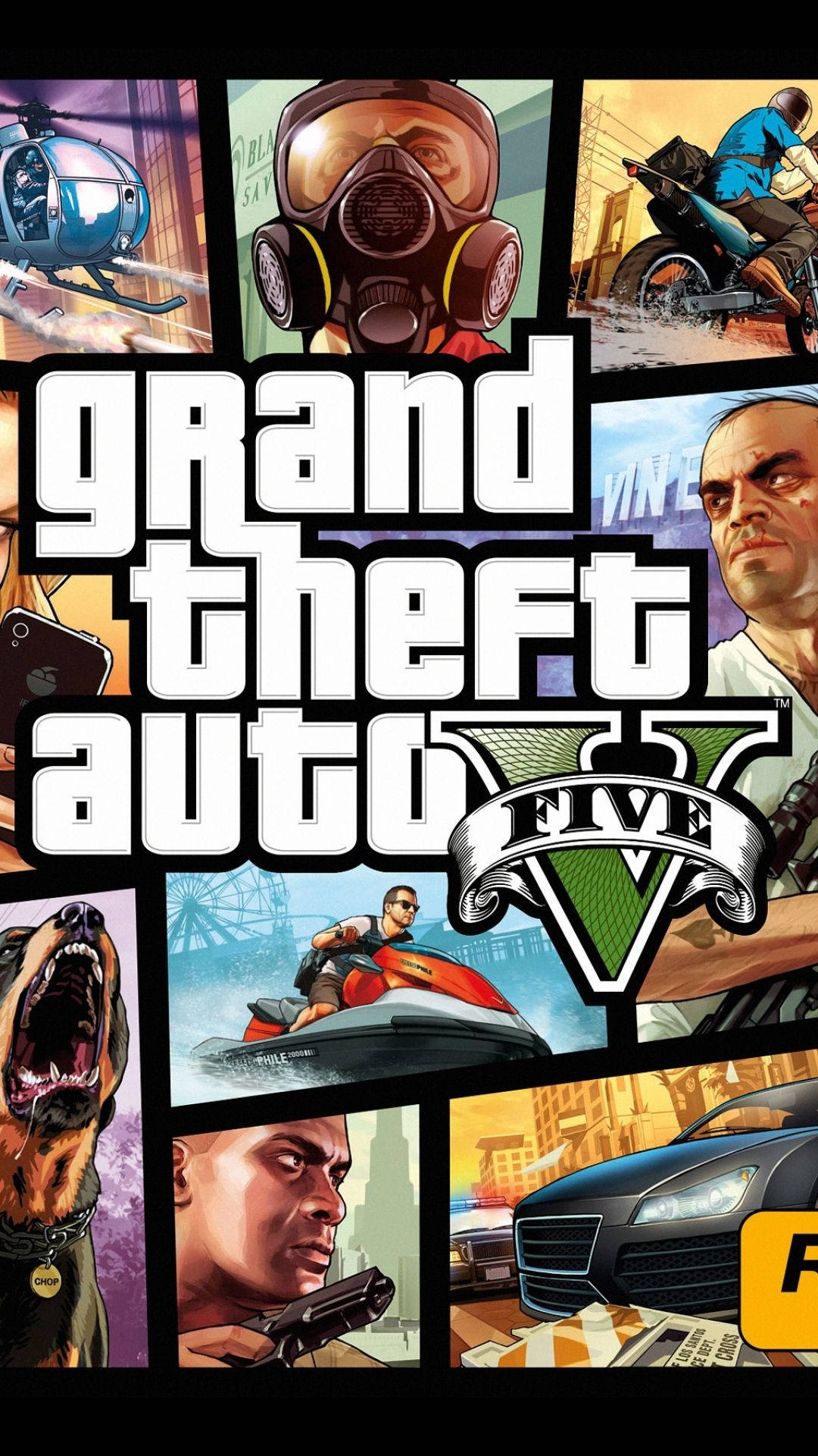 GTA5 フォンコラージュポスター 壁紙