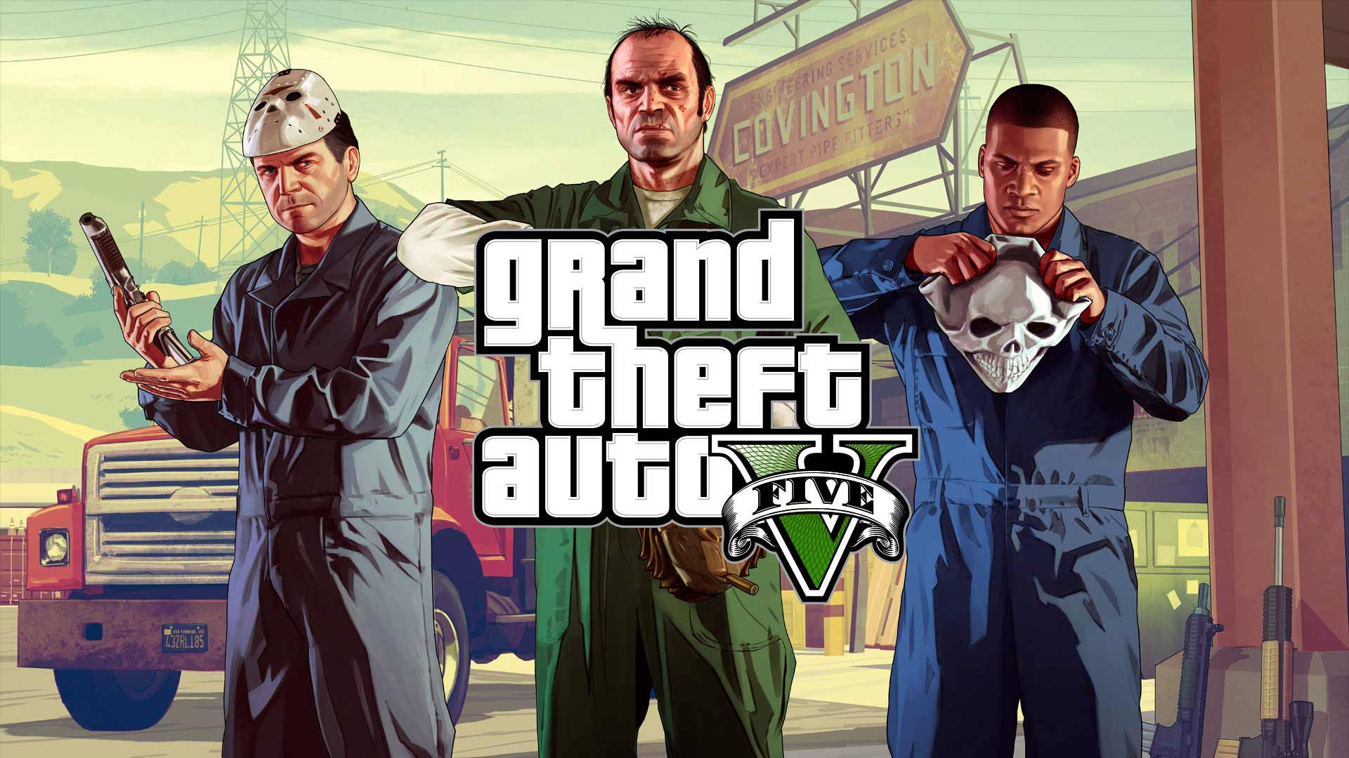 GTA5のスリリングな強奪シーンを鮮やかな1080pで 壁紙