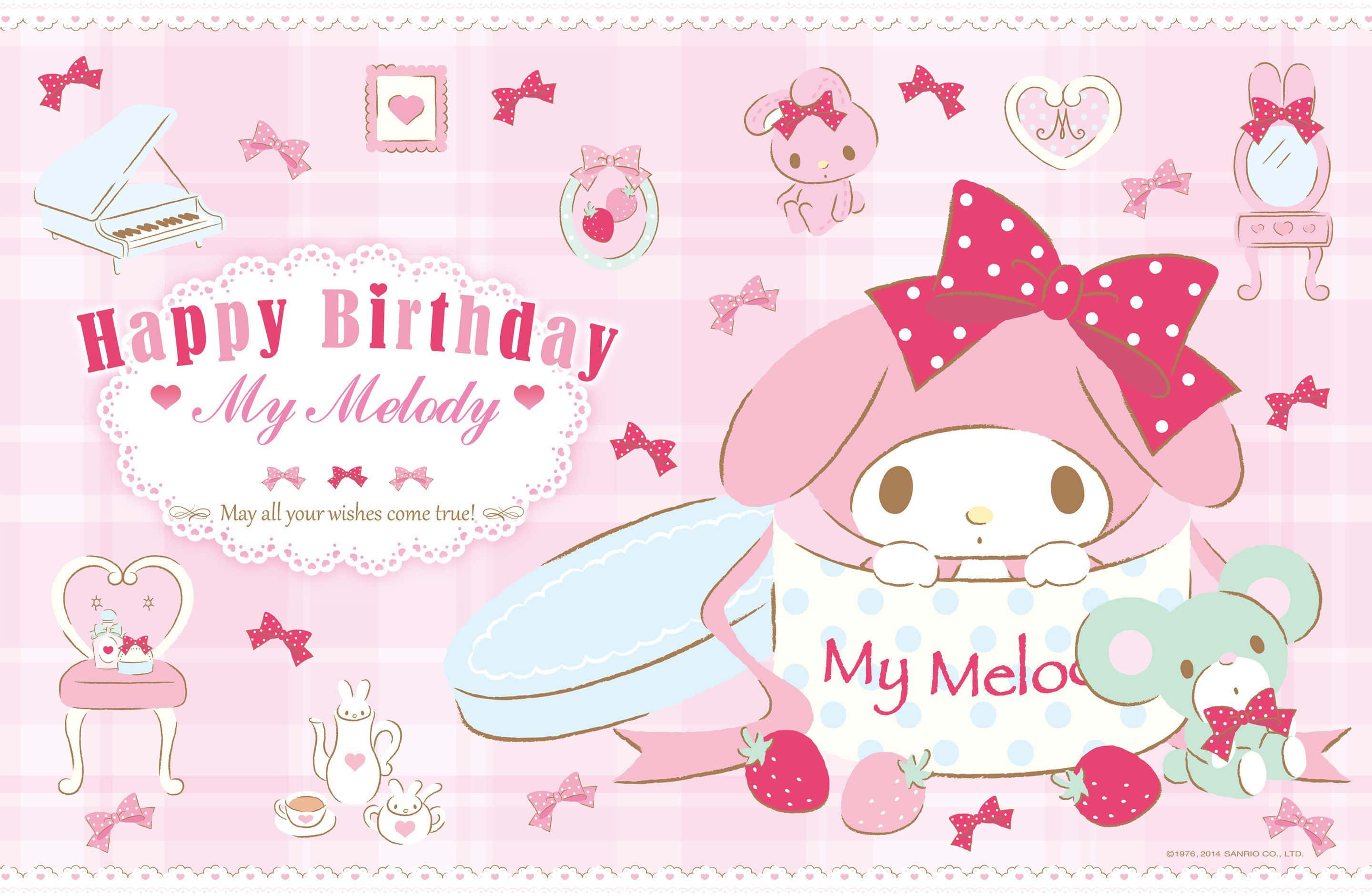 Happy Birthday My Melody デスクトップ 壁紙