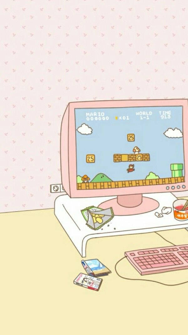 かわいいHDゲーミングセットアップ 壁紙