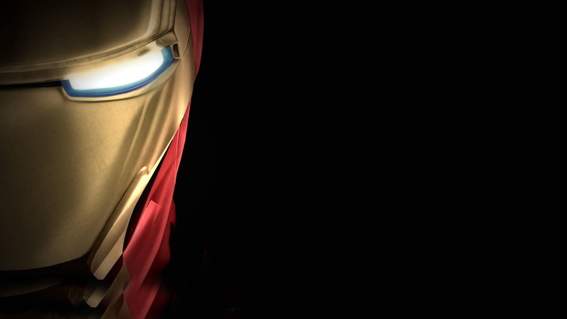 マーベルスーパーヒーロー アイアンマンの半顔 HD 壁紙