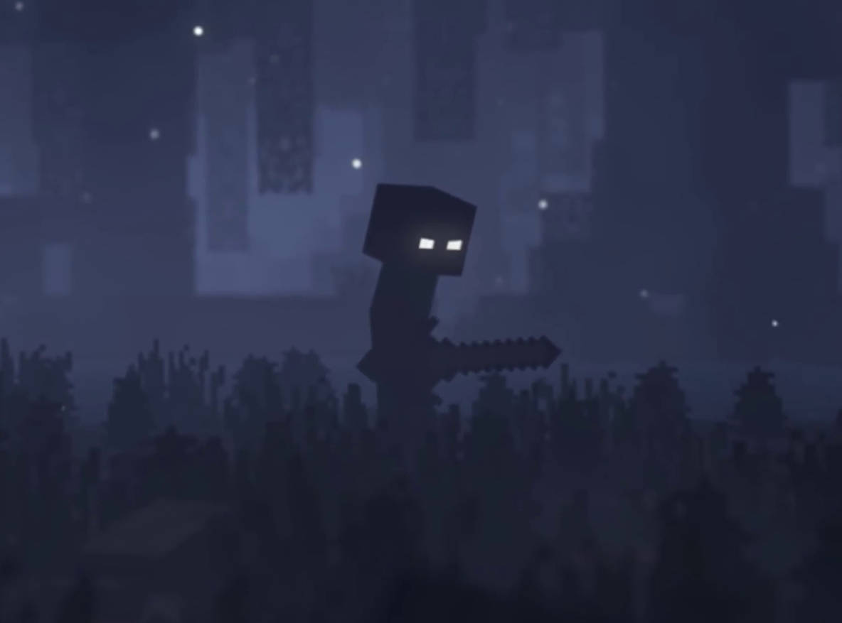 Herobrine ダークブルーアート 壁紙