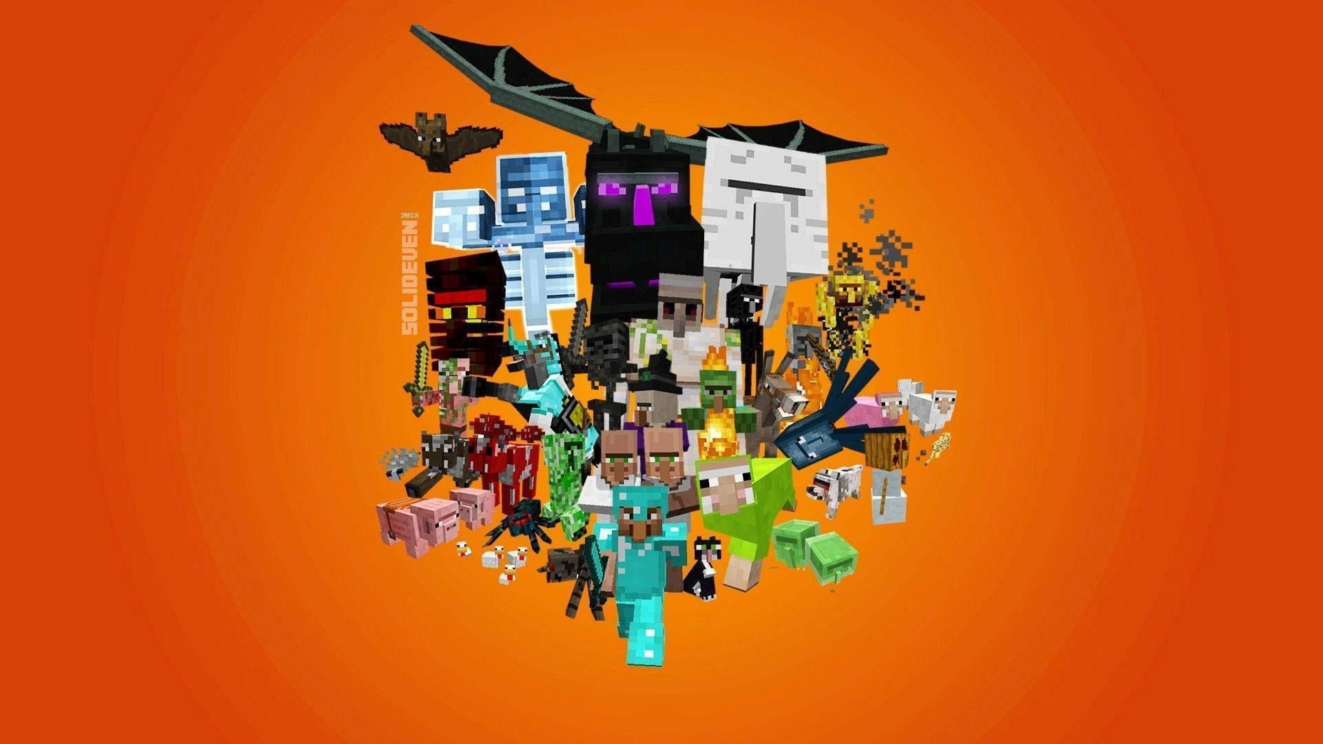 マインクラフト Herobrine と仲間たち 壁紙