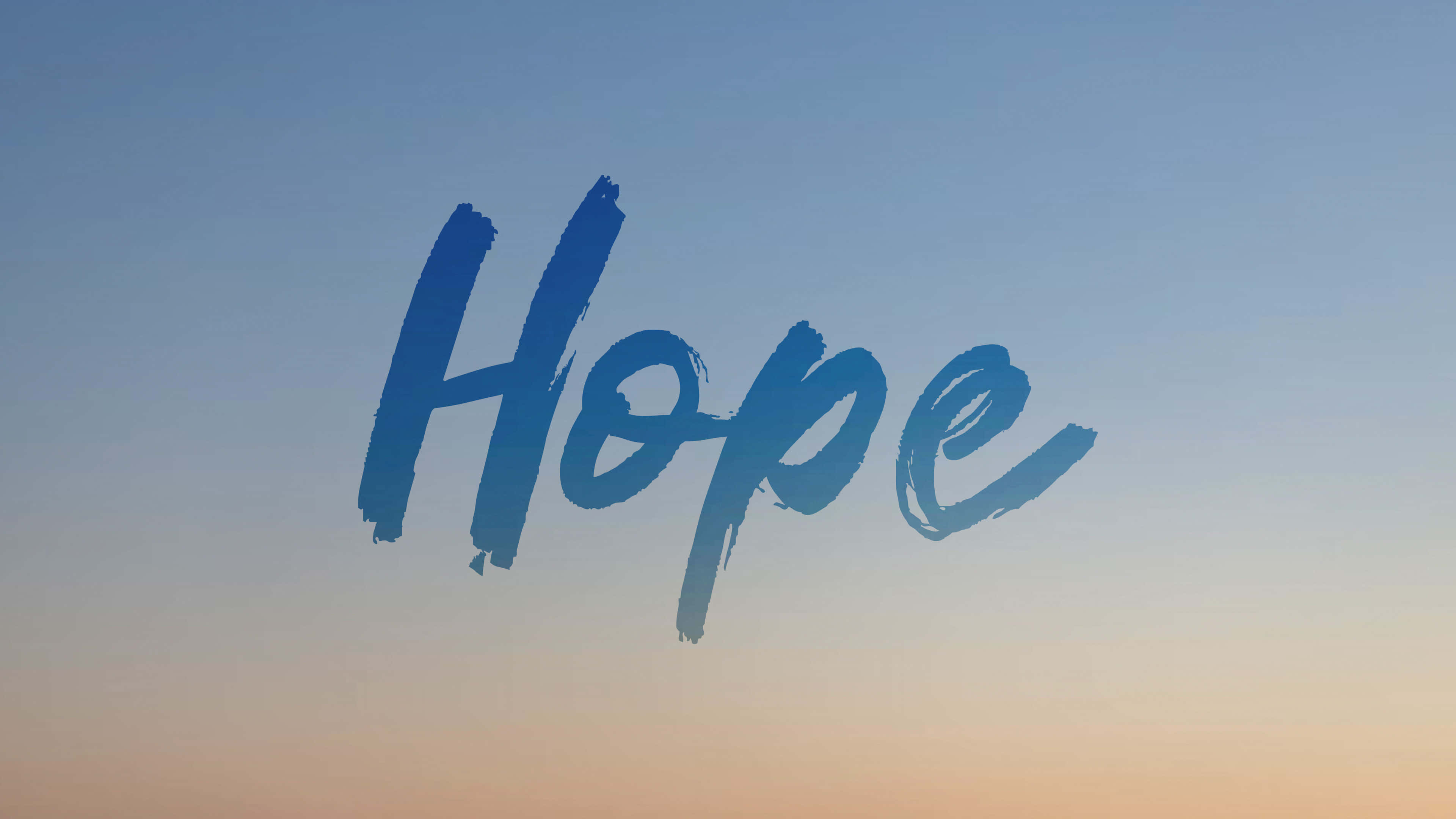 Hope ワードアート オンブレ背景 壁紙