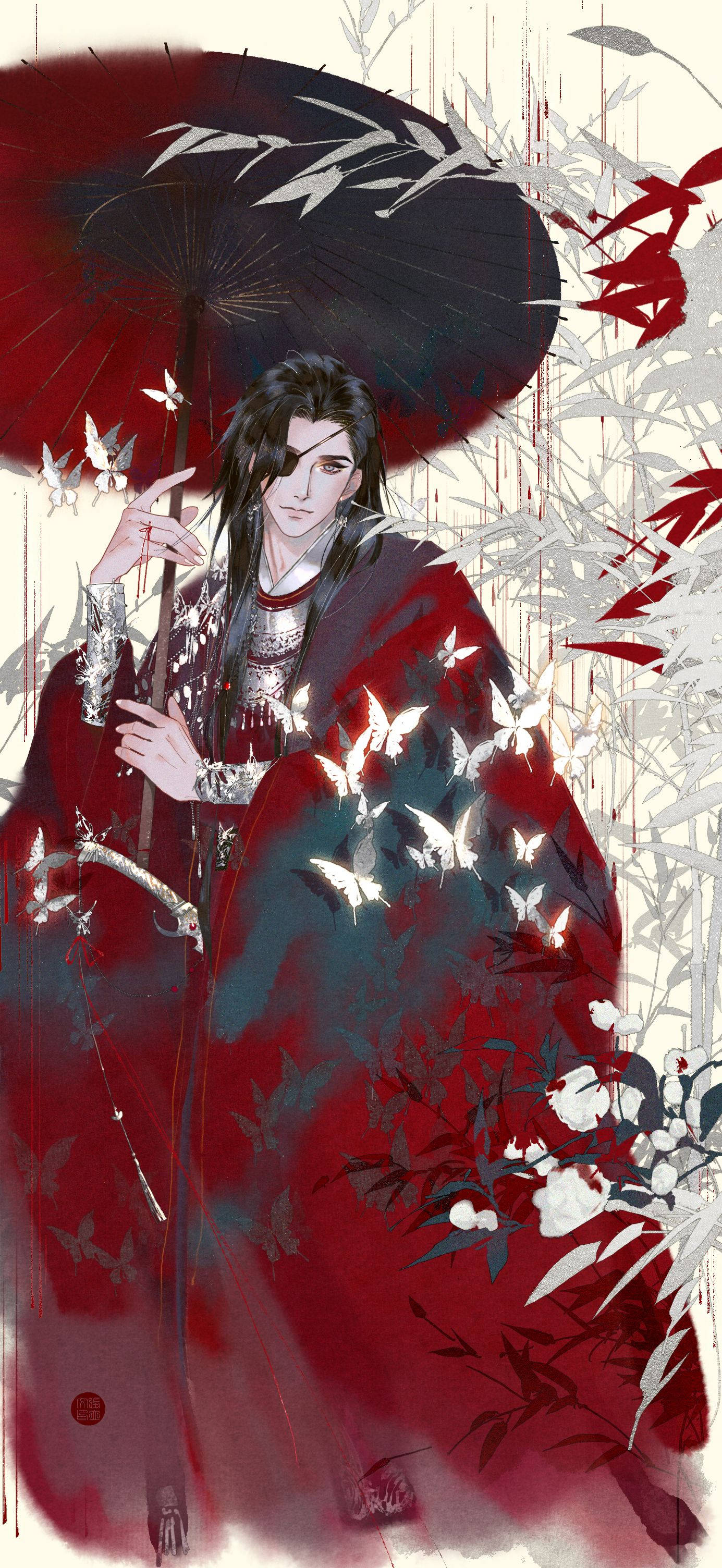Hua Cheng 赤のアート 壁紙