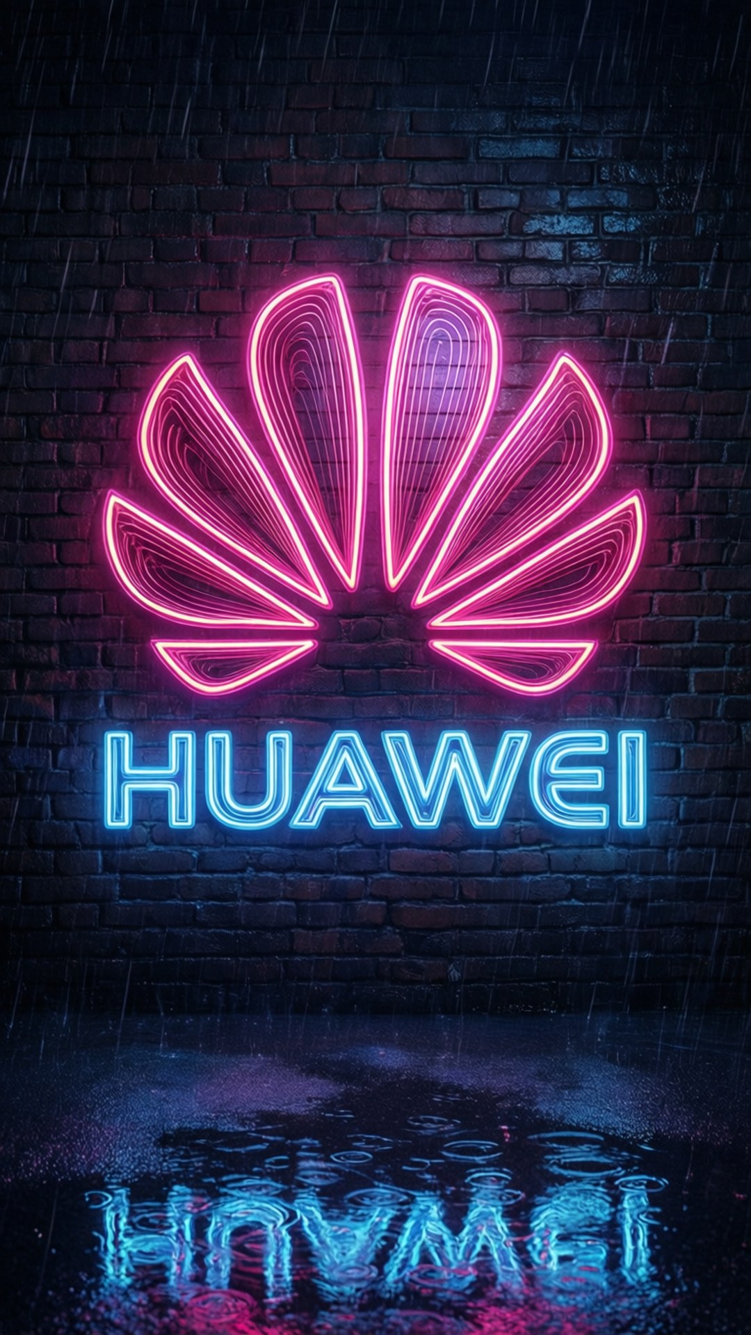 ネオンホワイトサイバーパンクHuawei 壁紙