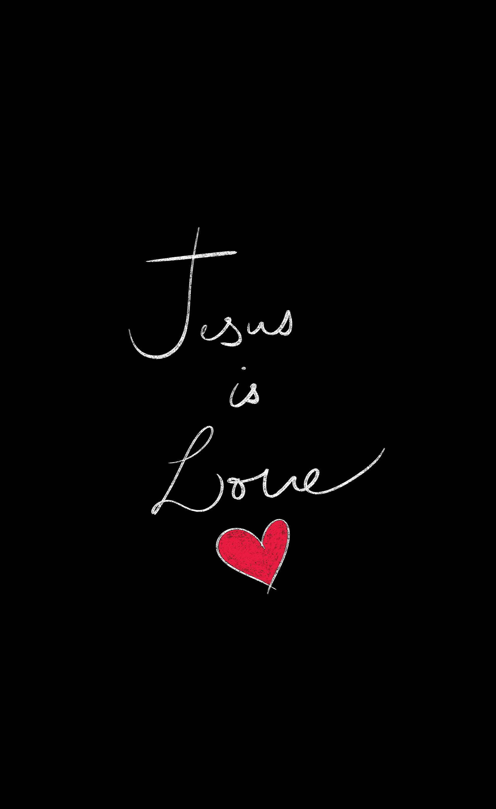 ハートアイコン I Love Jesus iPhone 壁紙