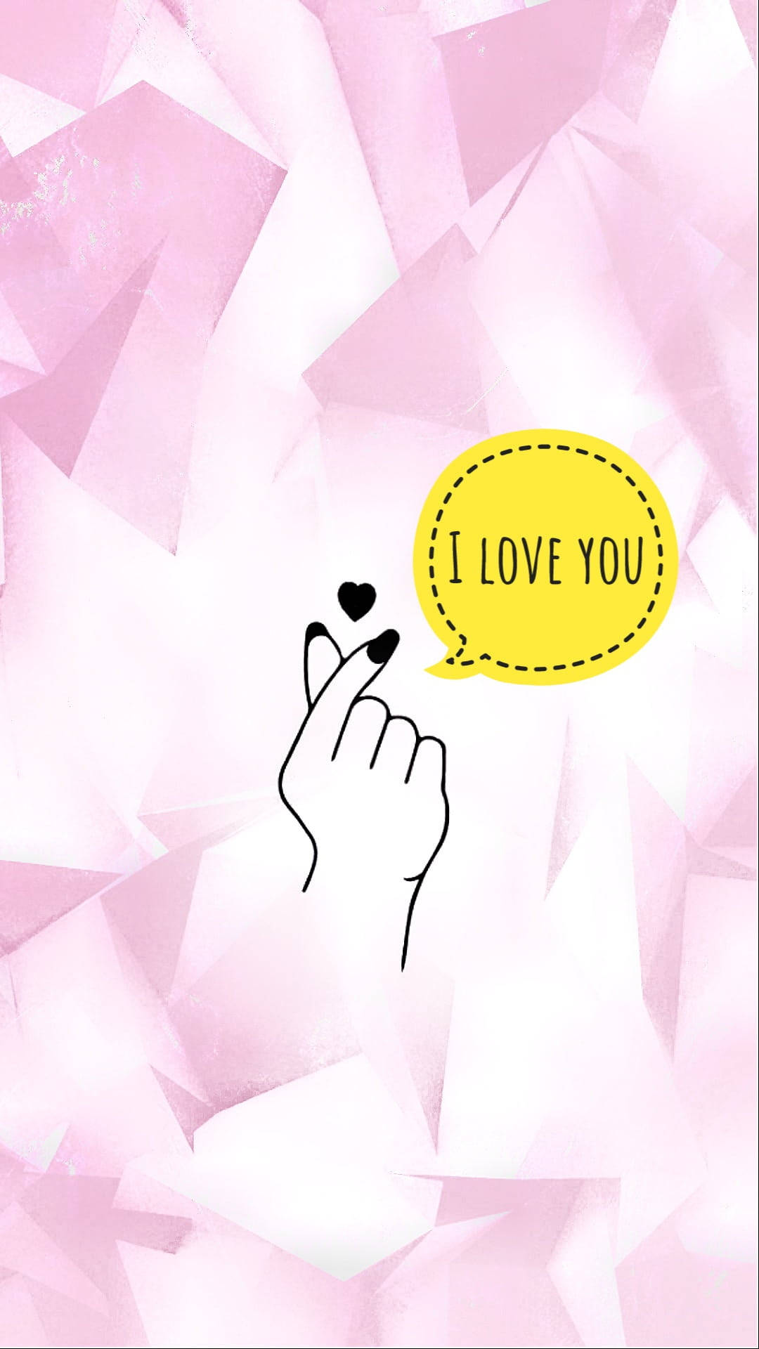 フィンガーハート I Love You 壁紙