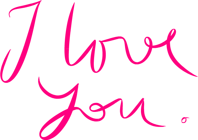手書きのI Love Youスクリプト 壁紙