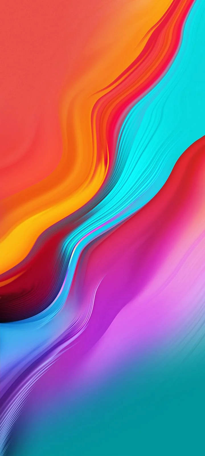 Infinix Smart 4 抽象的なカラフルな曲線 壁紙