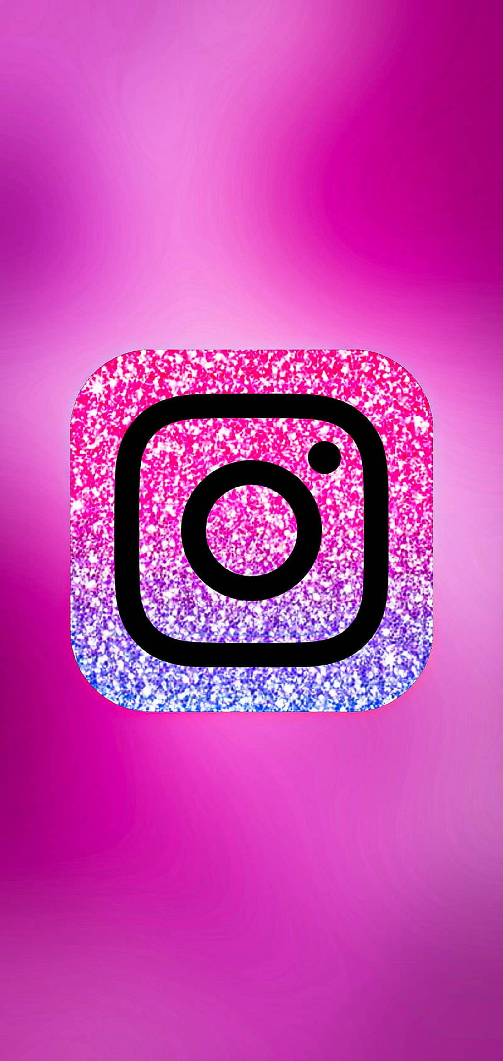 ピンクグリッター Instagramロゴ 壁紙