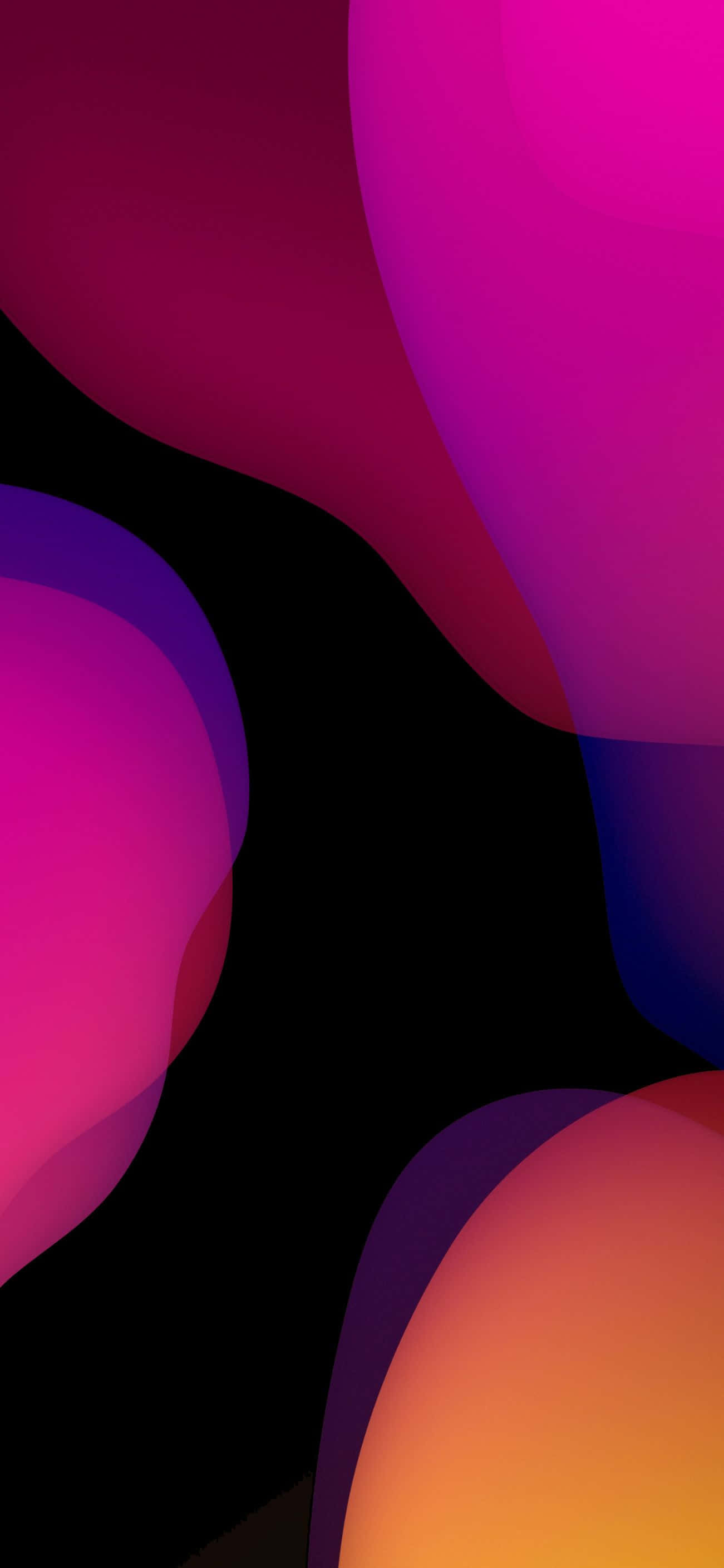 iOS 1 パープルとレッドのバブル 壁紙