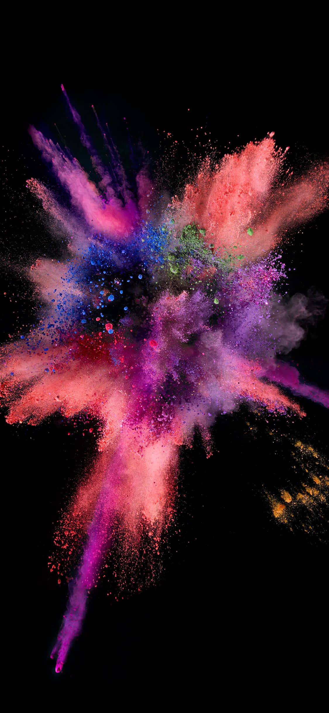 iOS 1 ピンクがかったペイント爆発 壁紙