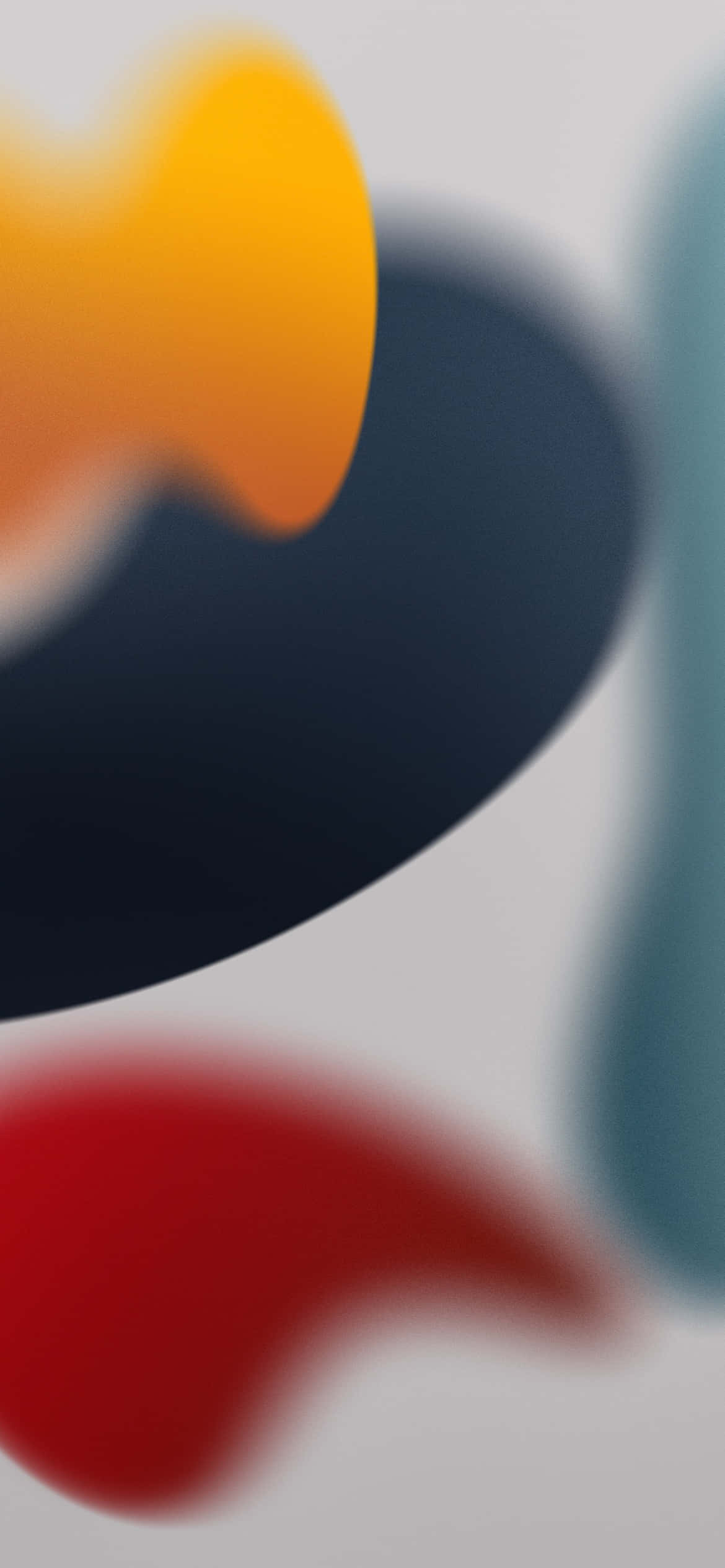 iOS 13 イエローとレッドの美的背景 壁紙