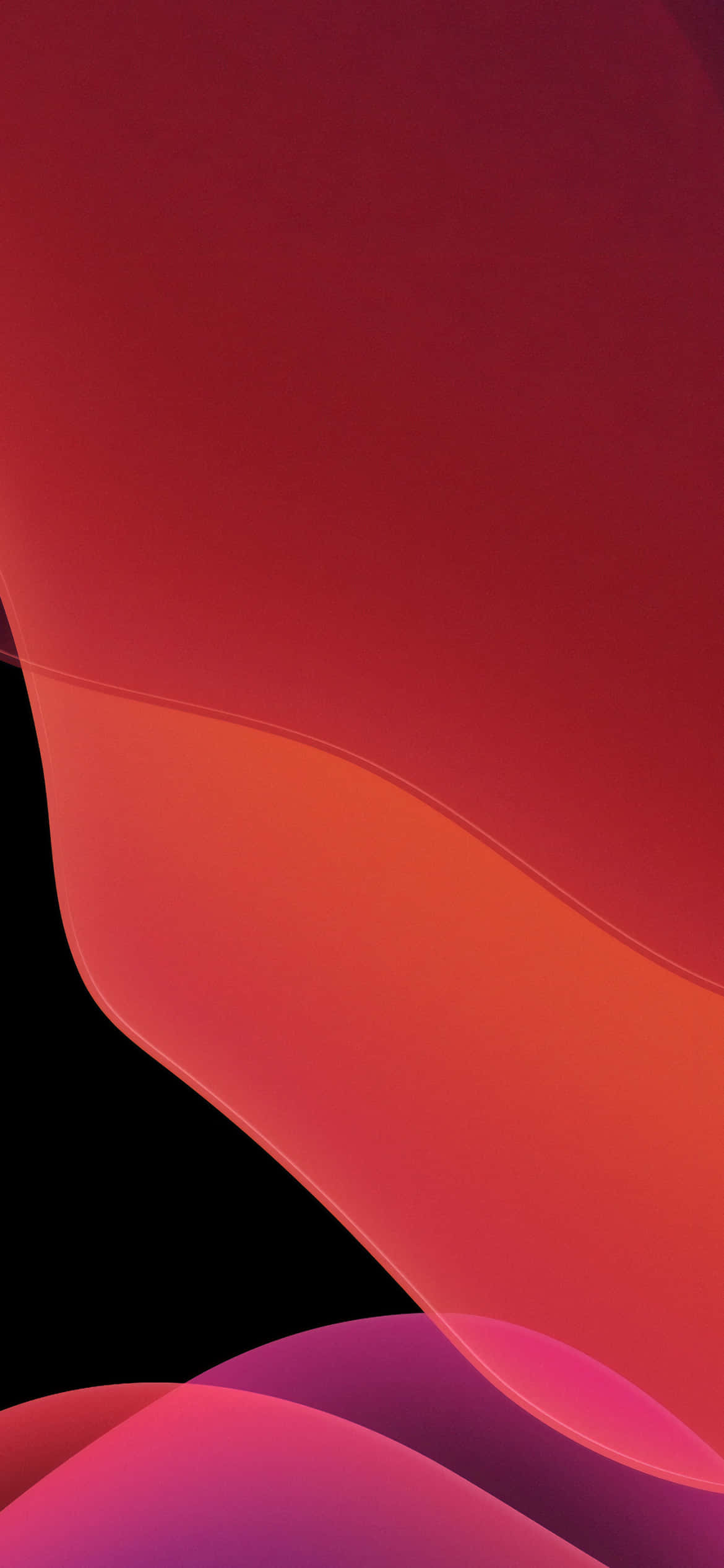 iOS 13 オレンジとレッドの美的背景 壁紙