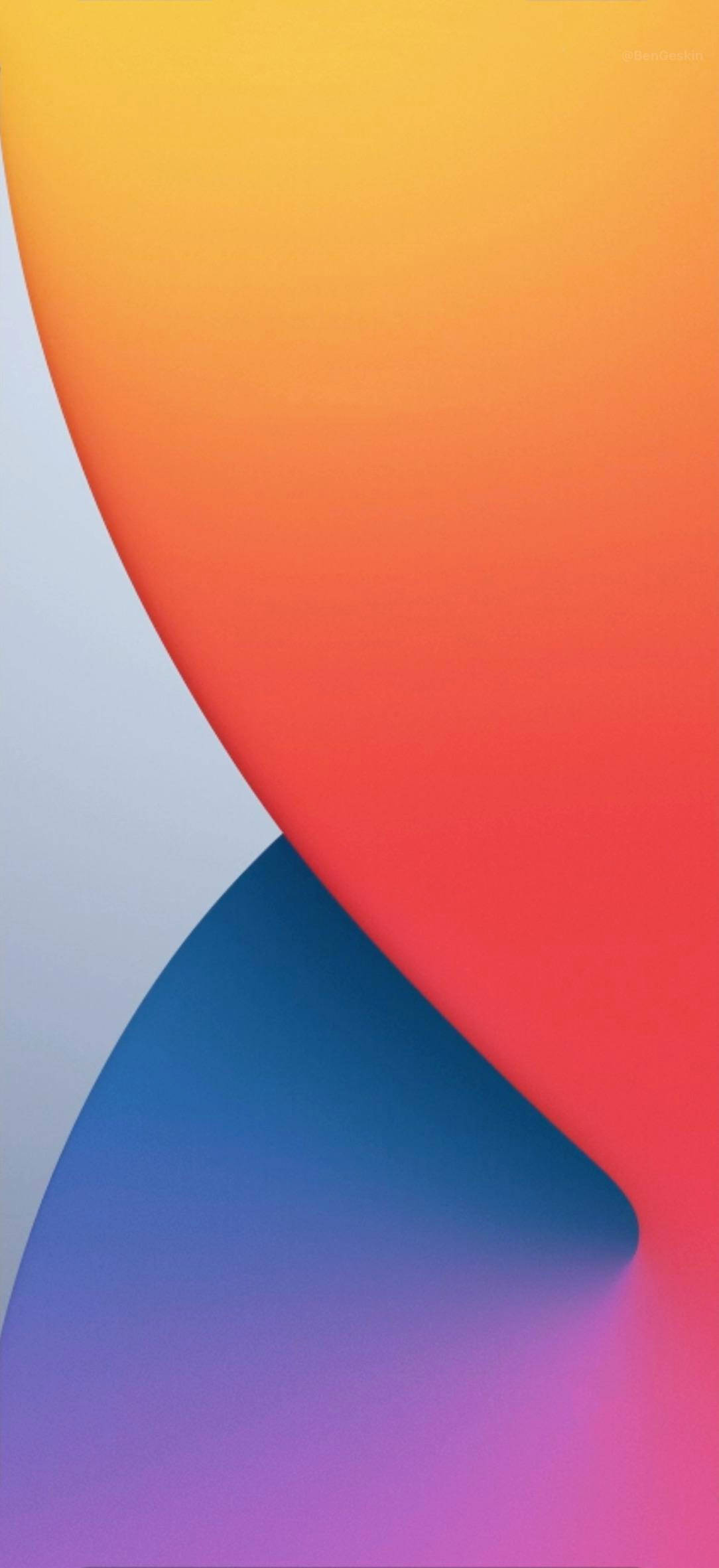 スウィープするiOS 14標準壁紙 壁紙