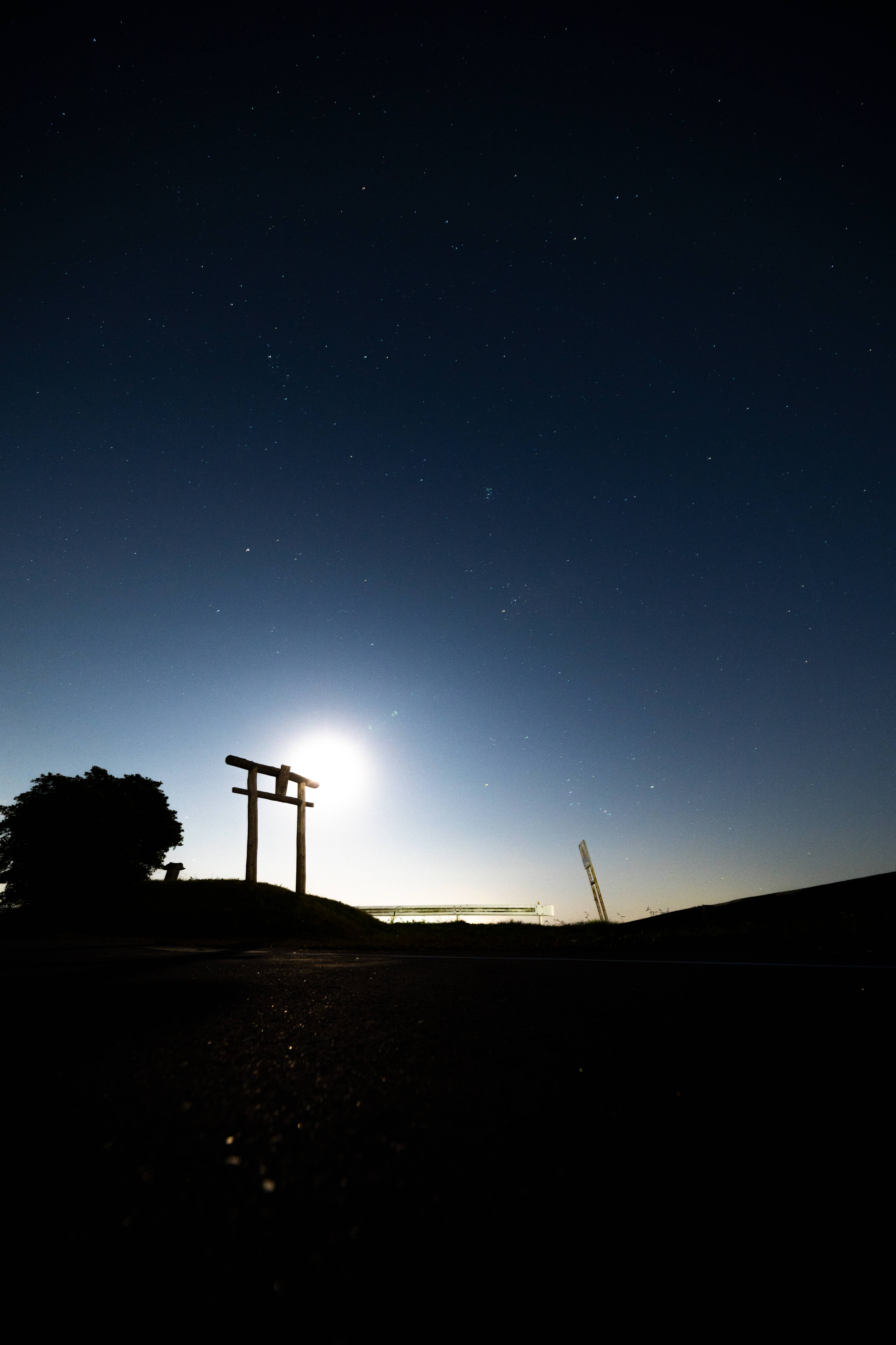 夜の神社 iPad Mini 壁紙