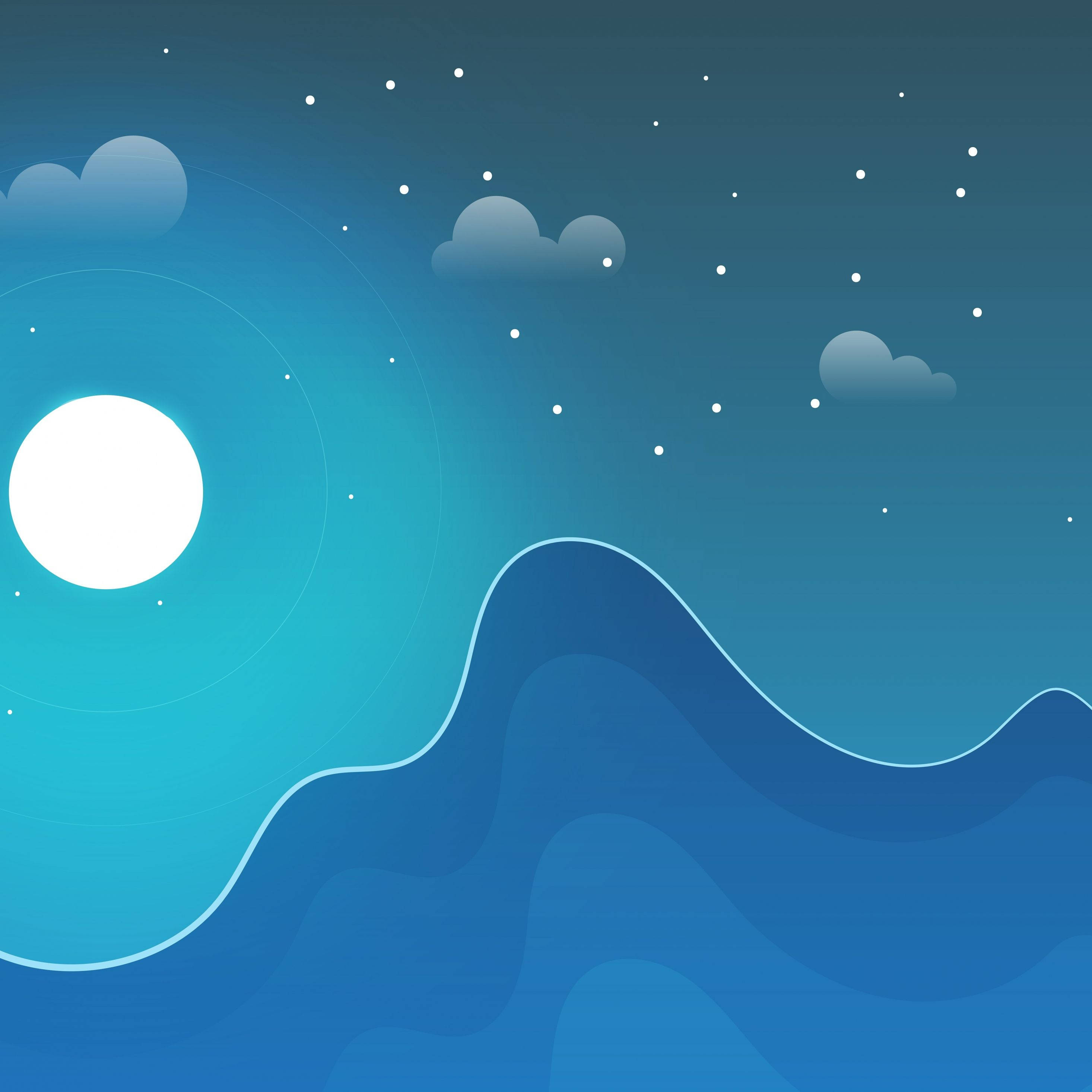 夜の青 エステティック iPad 壁紙