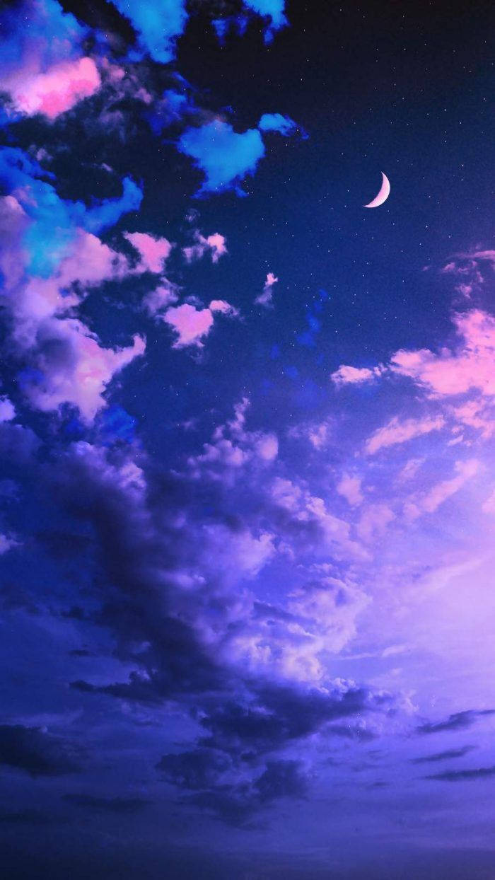iPhone 12 Pro 紫の空 壁紙