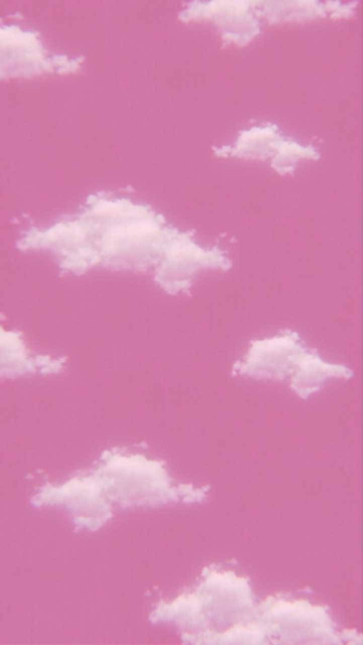 iPhoneピンクの美的な空 壁紙