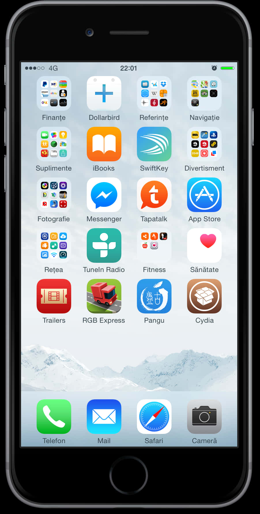 iPhoneホーム画面アプリ付き 壁紙