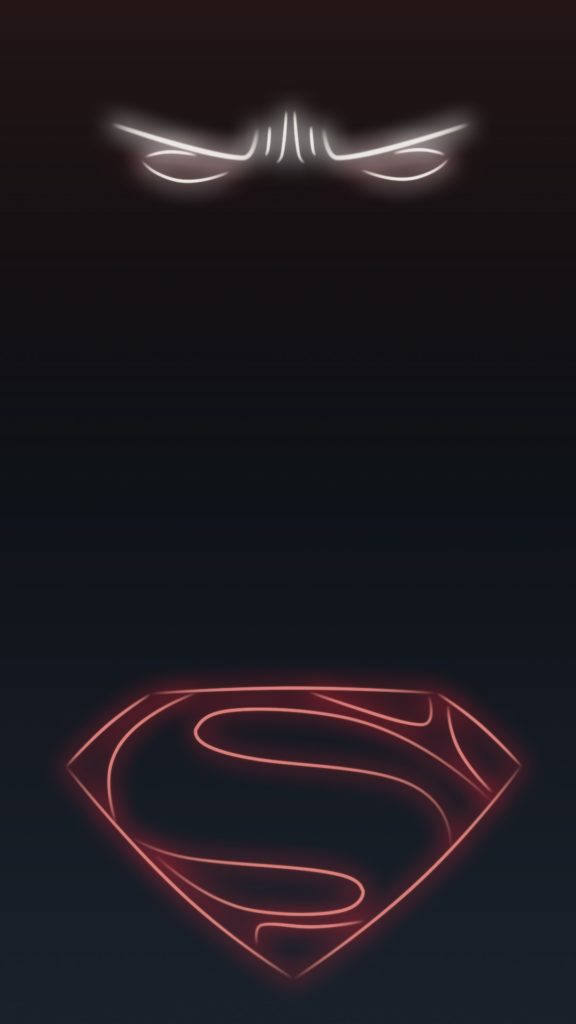 スーパーマンロゴ ネオン iPhone 壁紙