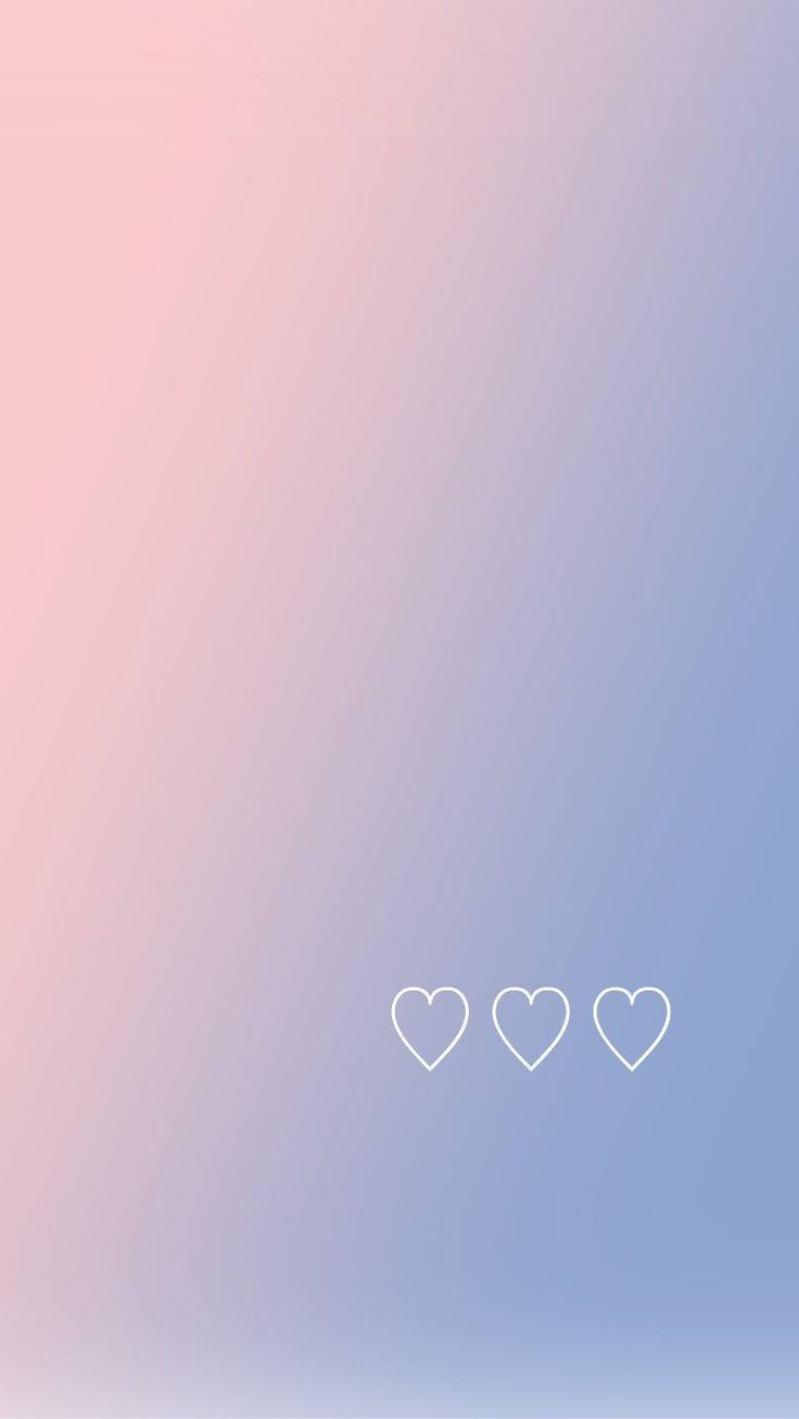 白いハートのかわいいiPhoneロック画面 壁紙