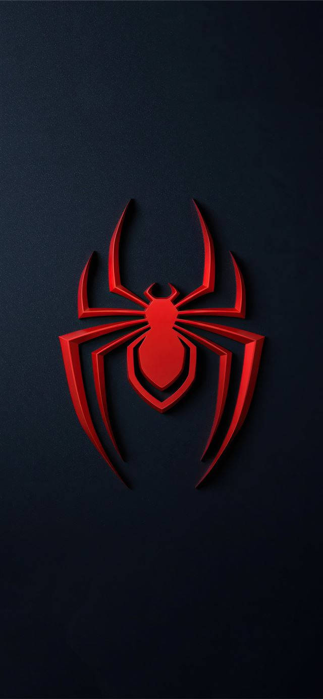 赤いスパイダーマンロゴ iPhone iOS 10 壁紙