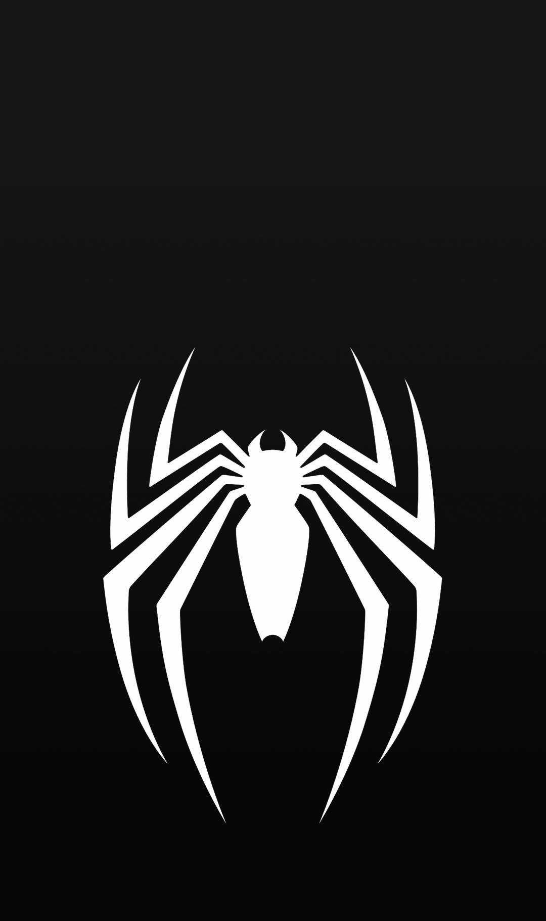 スパイダーマン 白ロゴ ブラック iPhone 壁紙