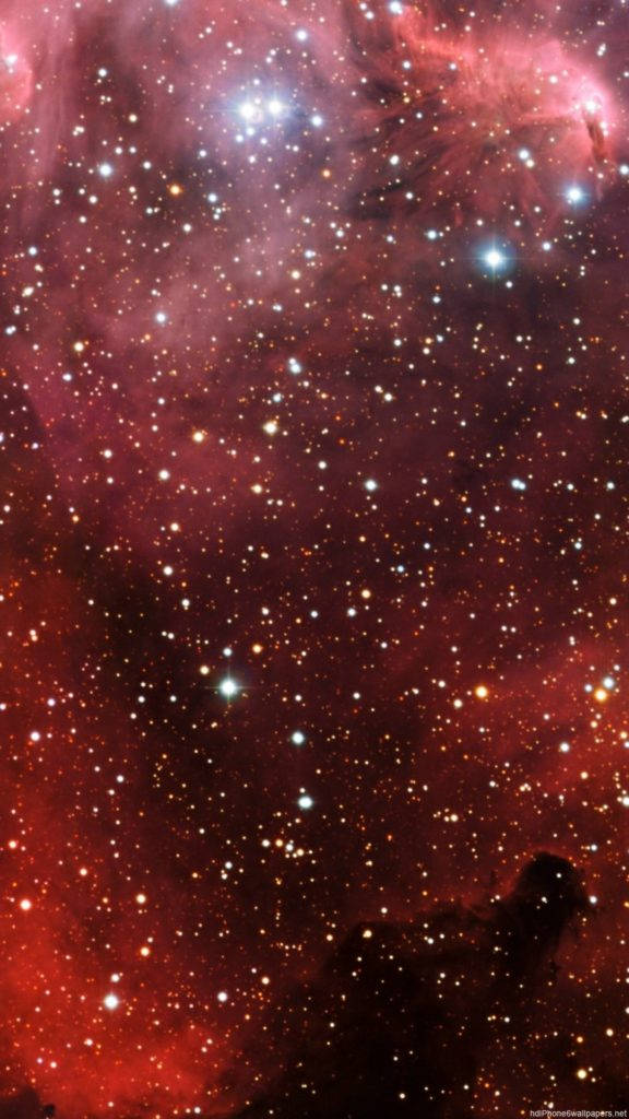 赤い銀河の宇宙iPhone 壁紙