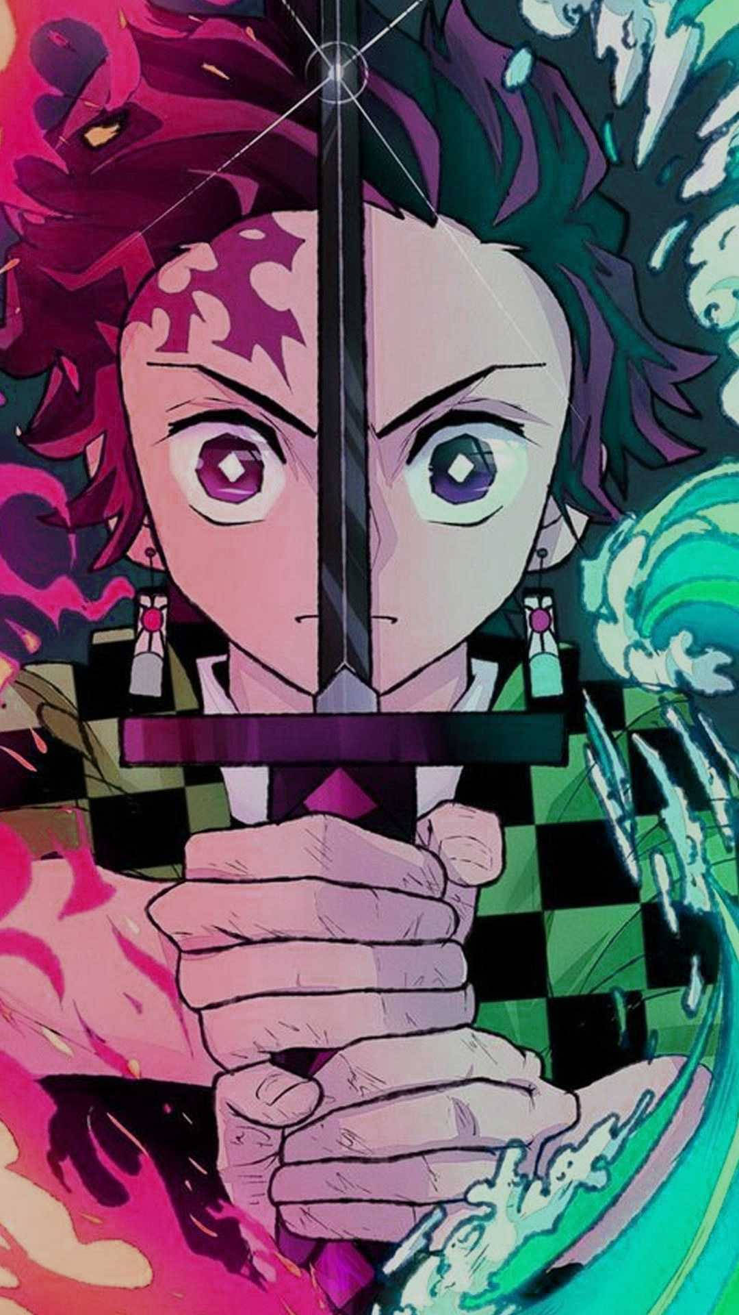 炭治郎の痣 鬼滅の刃 iPhone 壁紙