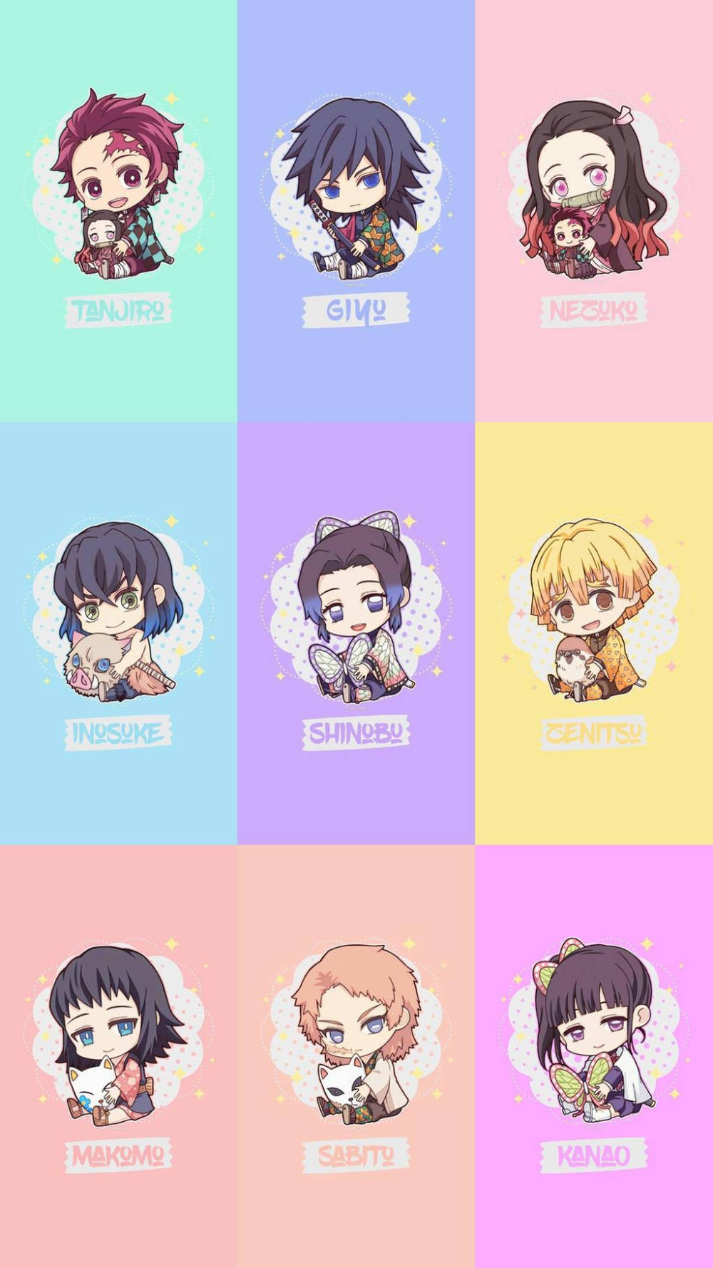 ちびキャラ鬼滅の刃 iPhone 壁紙