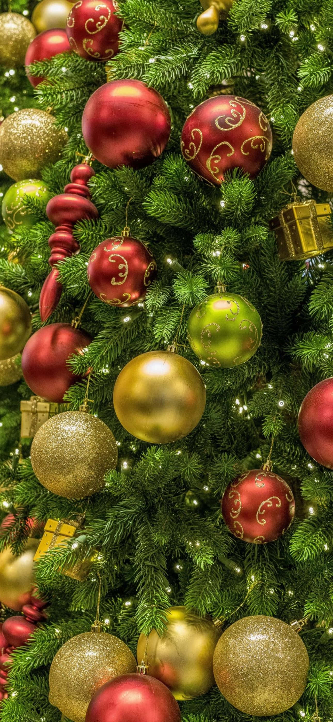 このお祭りクリスマステーマのiPhone背景でホリデームードに 壁紙