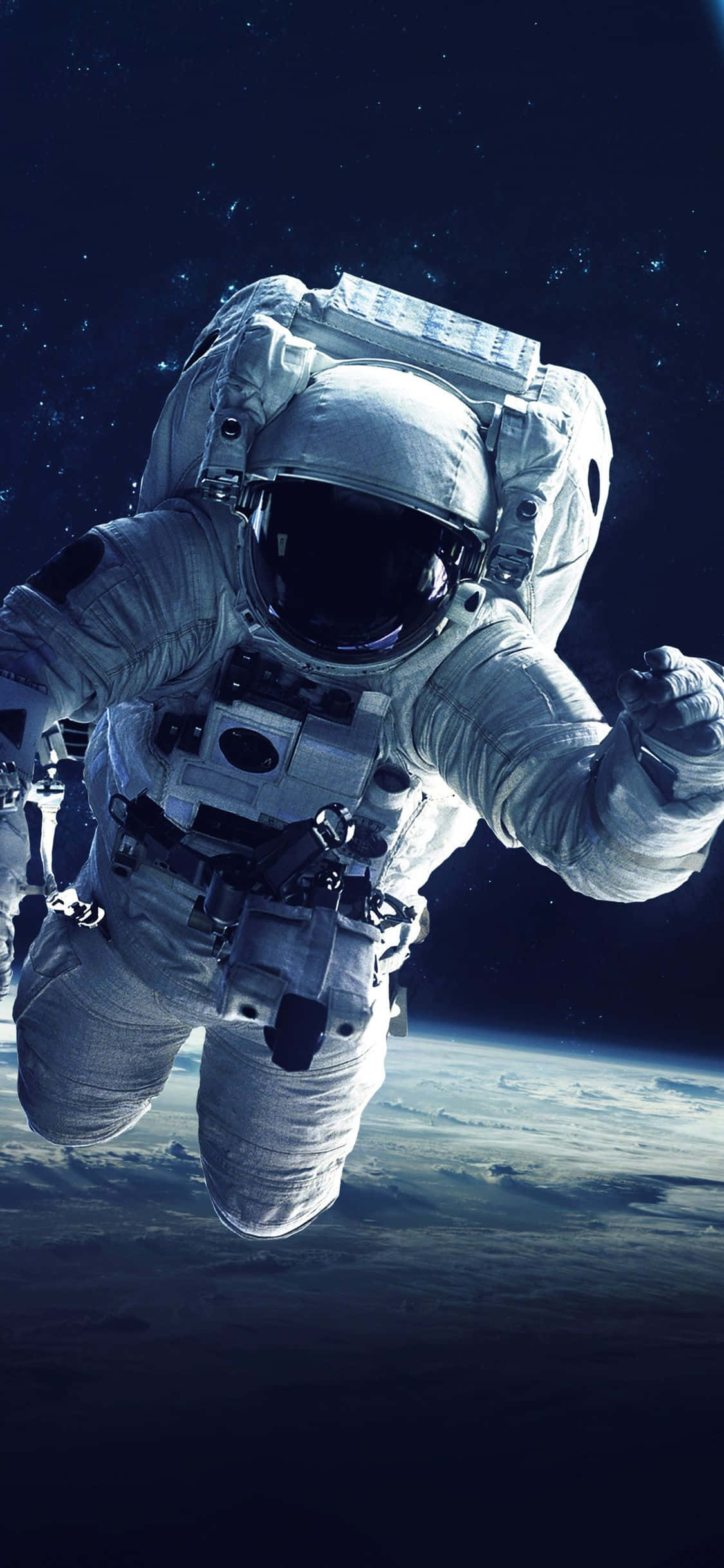 クールな宇宙飛行士のiPhone用壁紙デザイン 壁紙