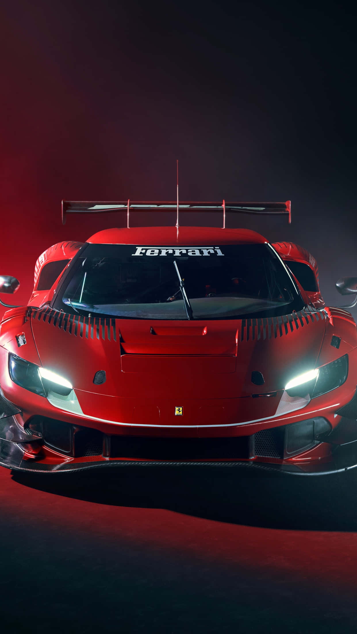 赤いフェラーリスポーツカー iPhone X 壁紙