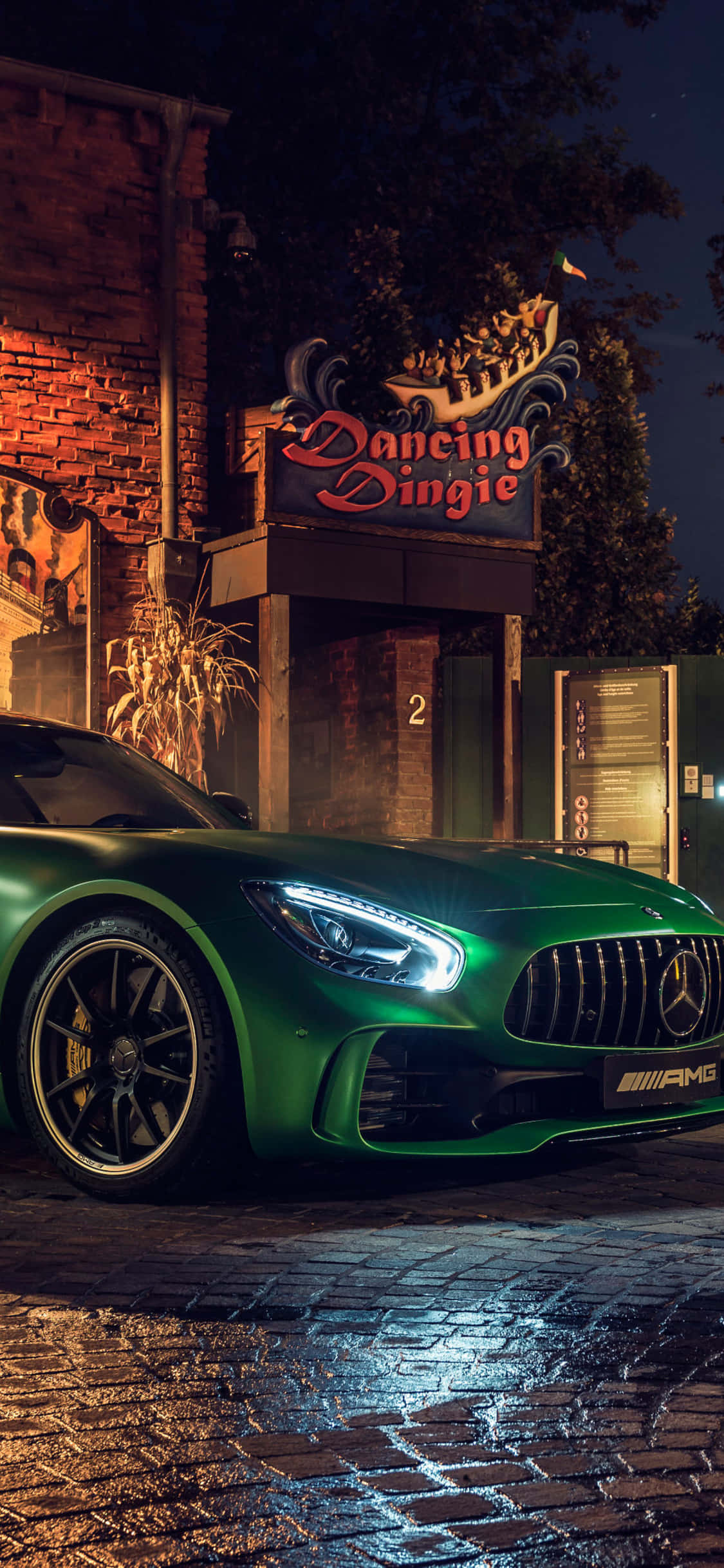iPhone X AMG GT-R 背景 & グリーン AMG GT 壁紙