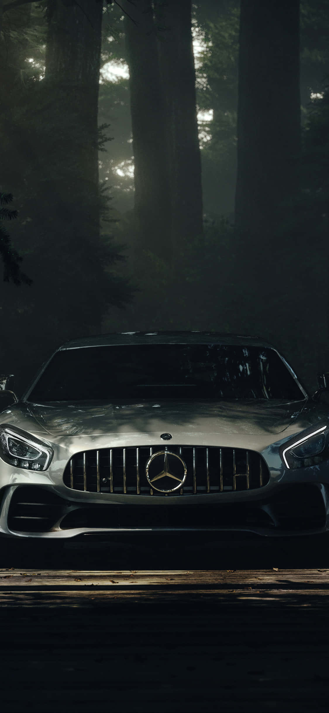 iPhone X Amg Gt-r背景 AMG GT 太陽光線とともに 壁紙