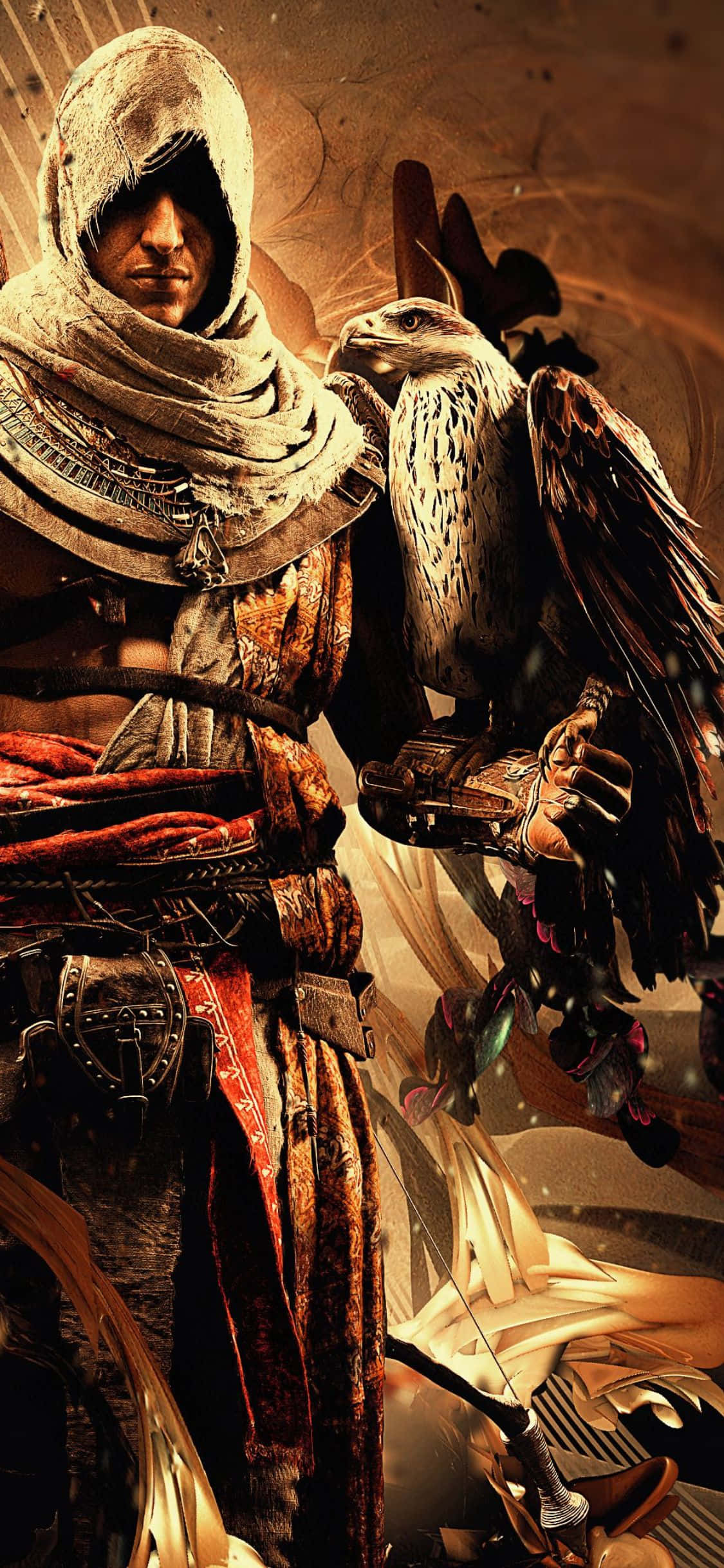 運命を選び、iPhone X Assassin's Creed Originsの壁紙で同胞団を導け。 壁紙