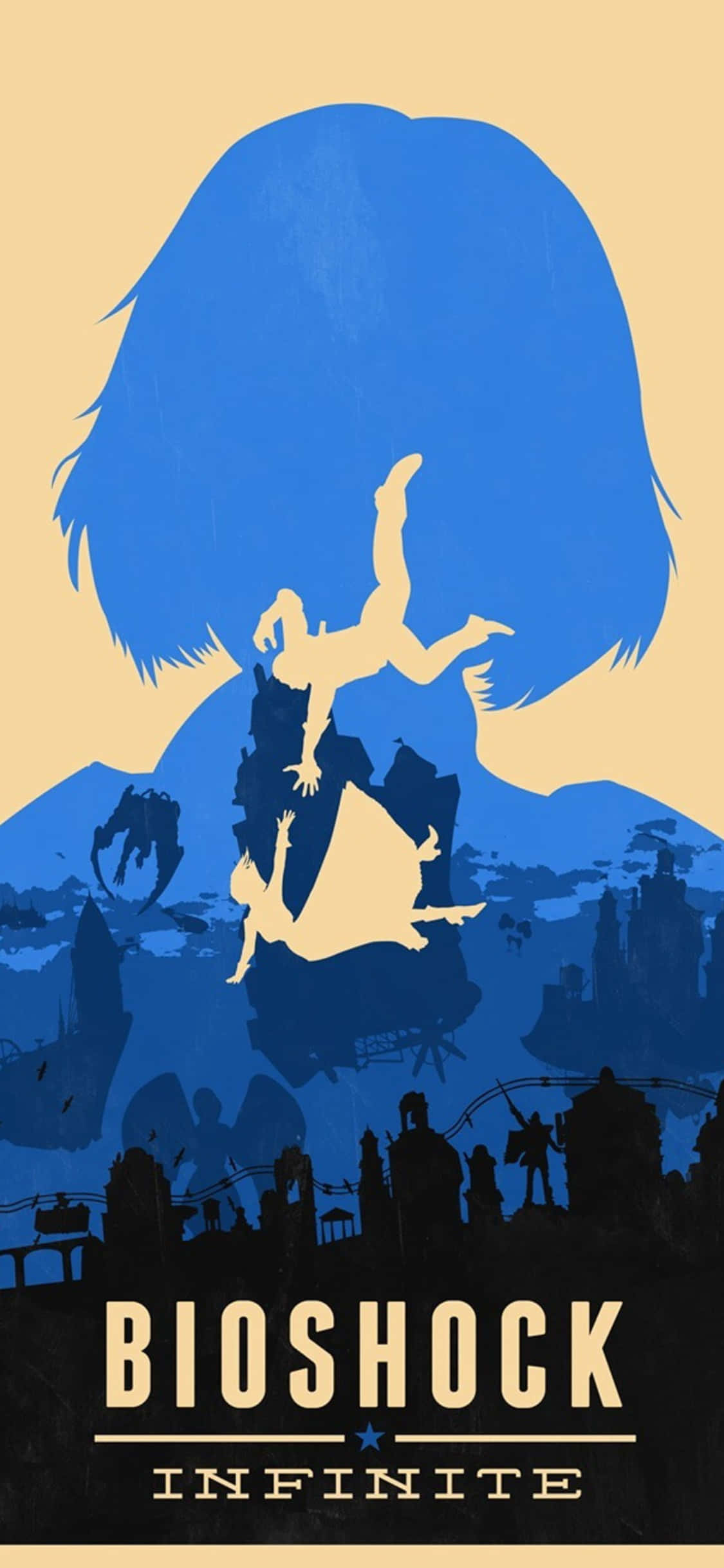 iPhone X Bioshock Infinite 背景 ポスター ブッカーがエリザベスをキャッチ 壁紙