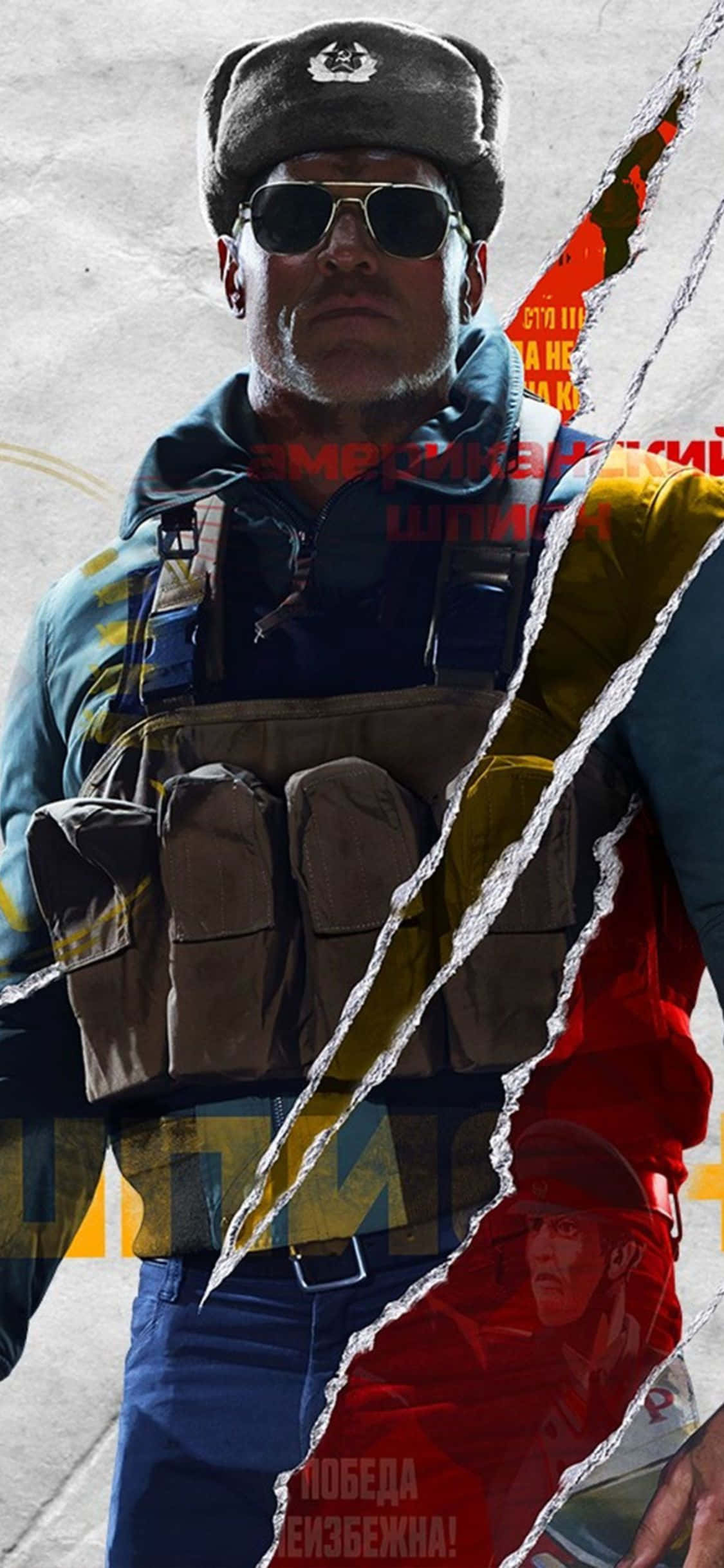iPhone X Call Of Duty Black Ops Cold War 背景 ロシア人キャラクター 壁紙