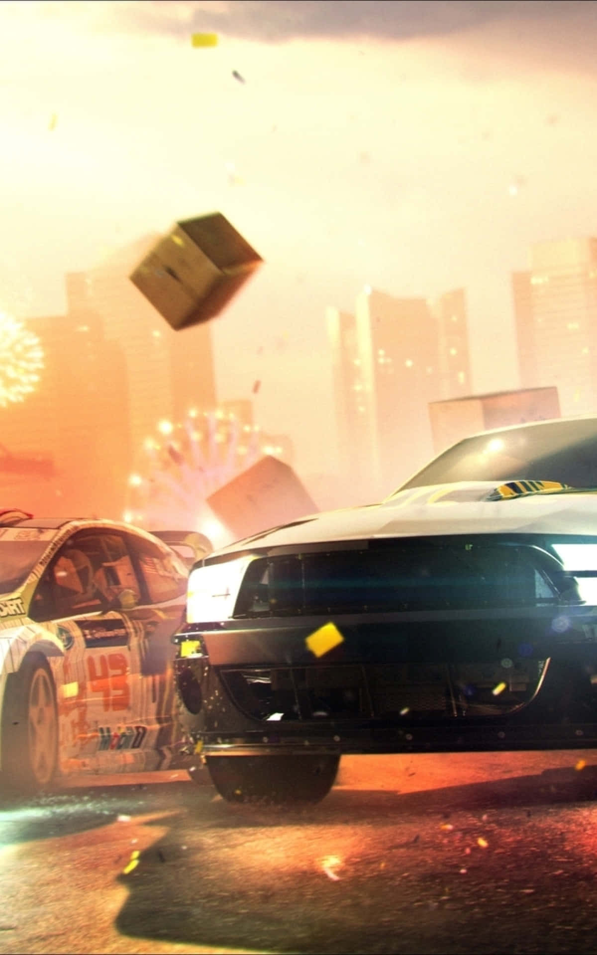 iPhone X Dirt Showdown ダンボール箱の背景 壁紙