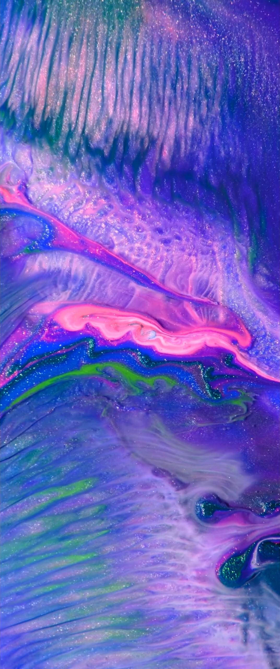 iPhone X オリジナル パープルウェーブ 壁紙