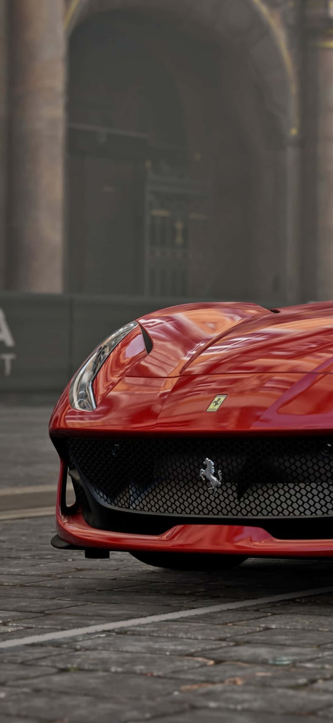赤いフェラーリ iPhone X Forza Motorsport 7背景 壁紙