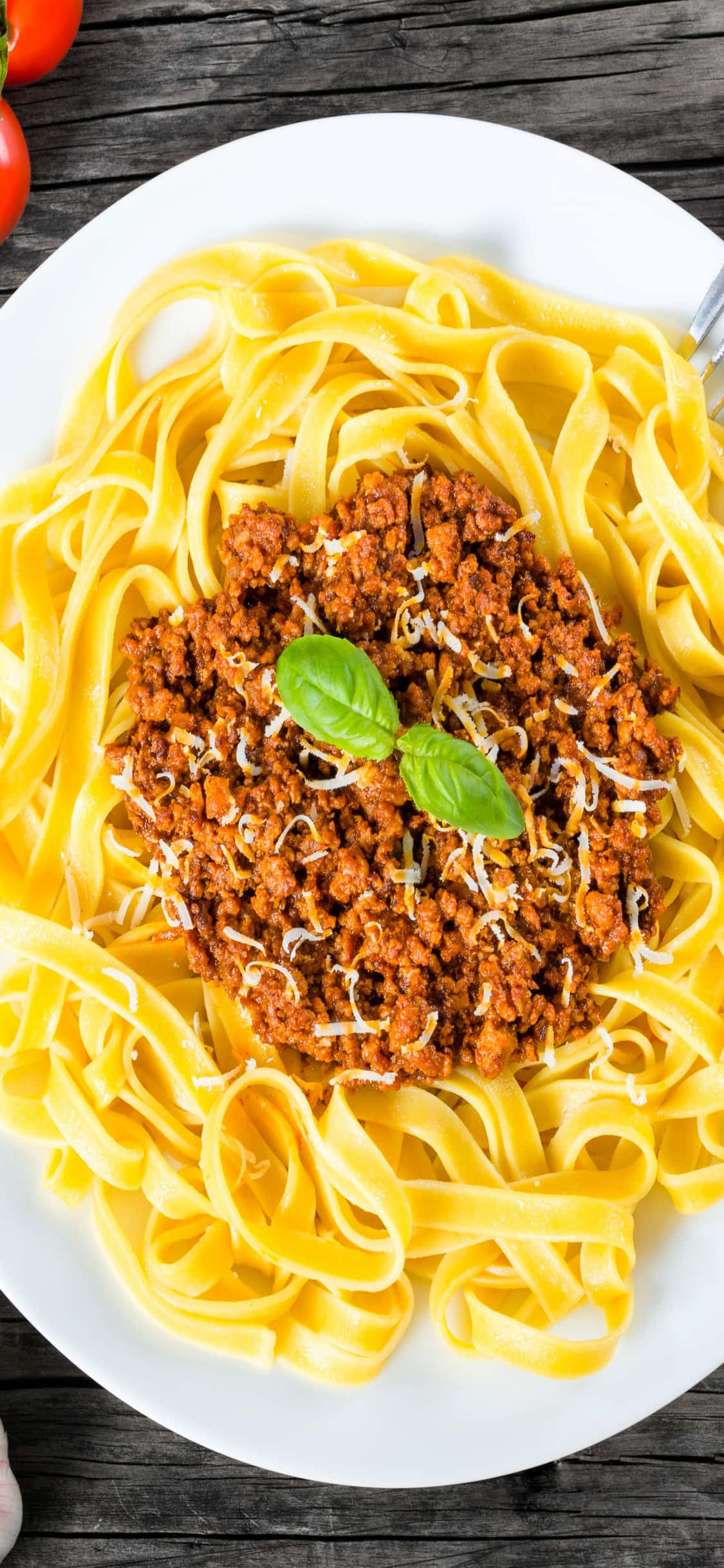 ボロネーゼパスタ料理 iPhone X パスタ背景 壁紙
