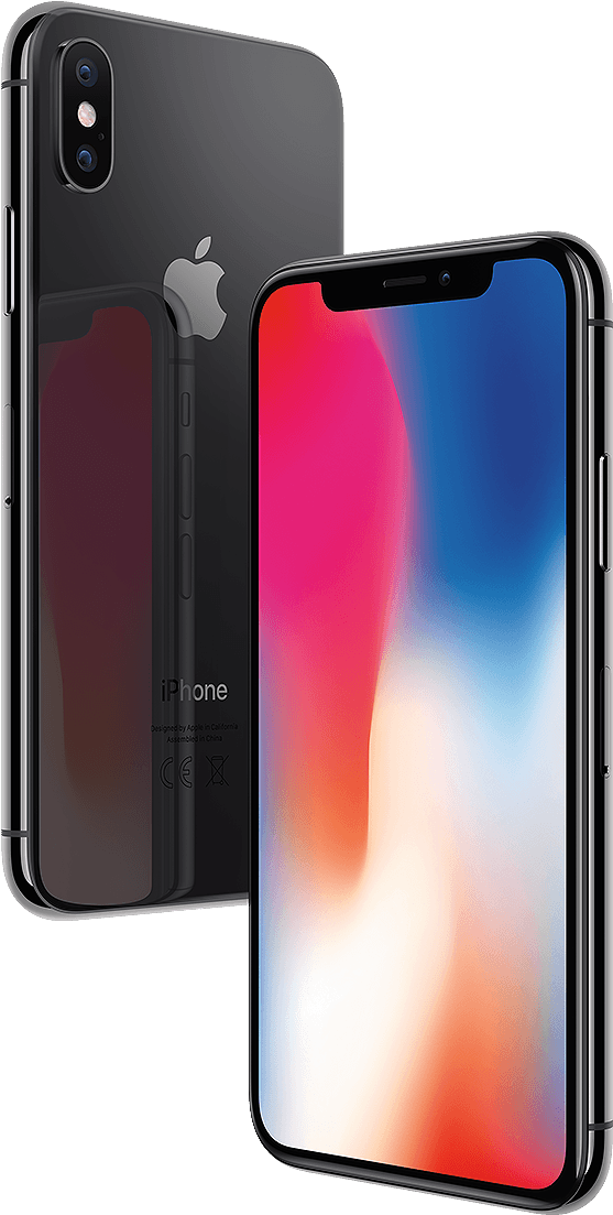 iPhone X スペースグレイ フロント＆バック 壁紙