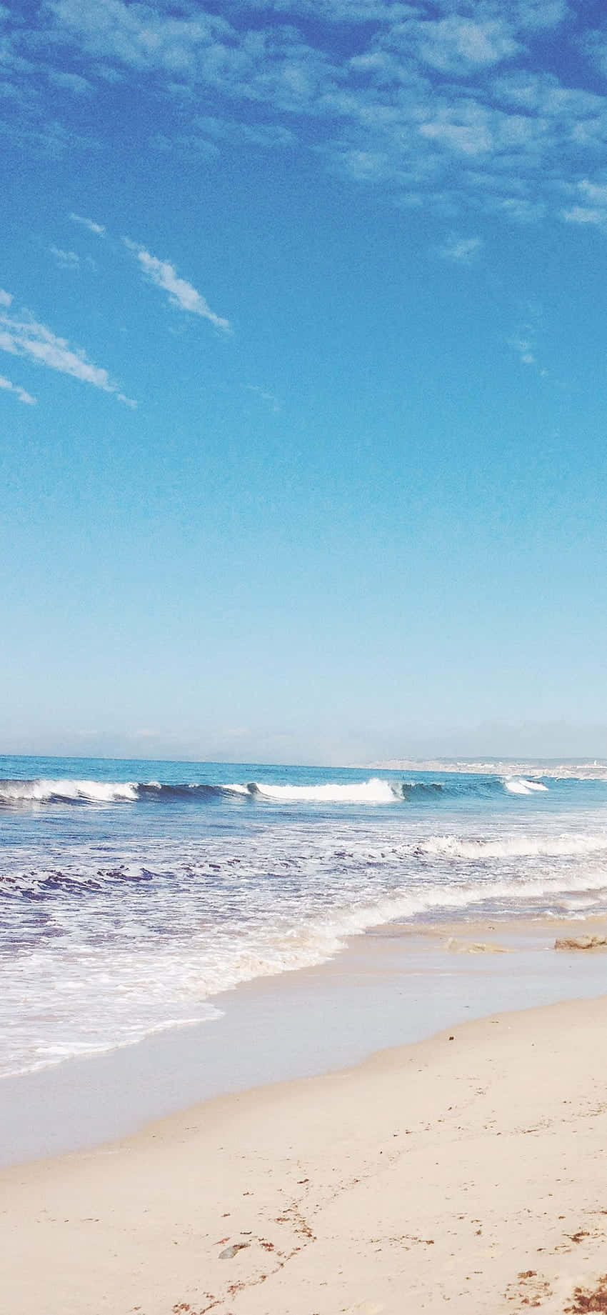 iPhone X マリブ 背景 白い砂浜 壁紙