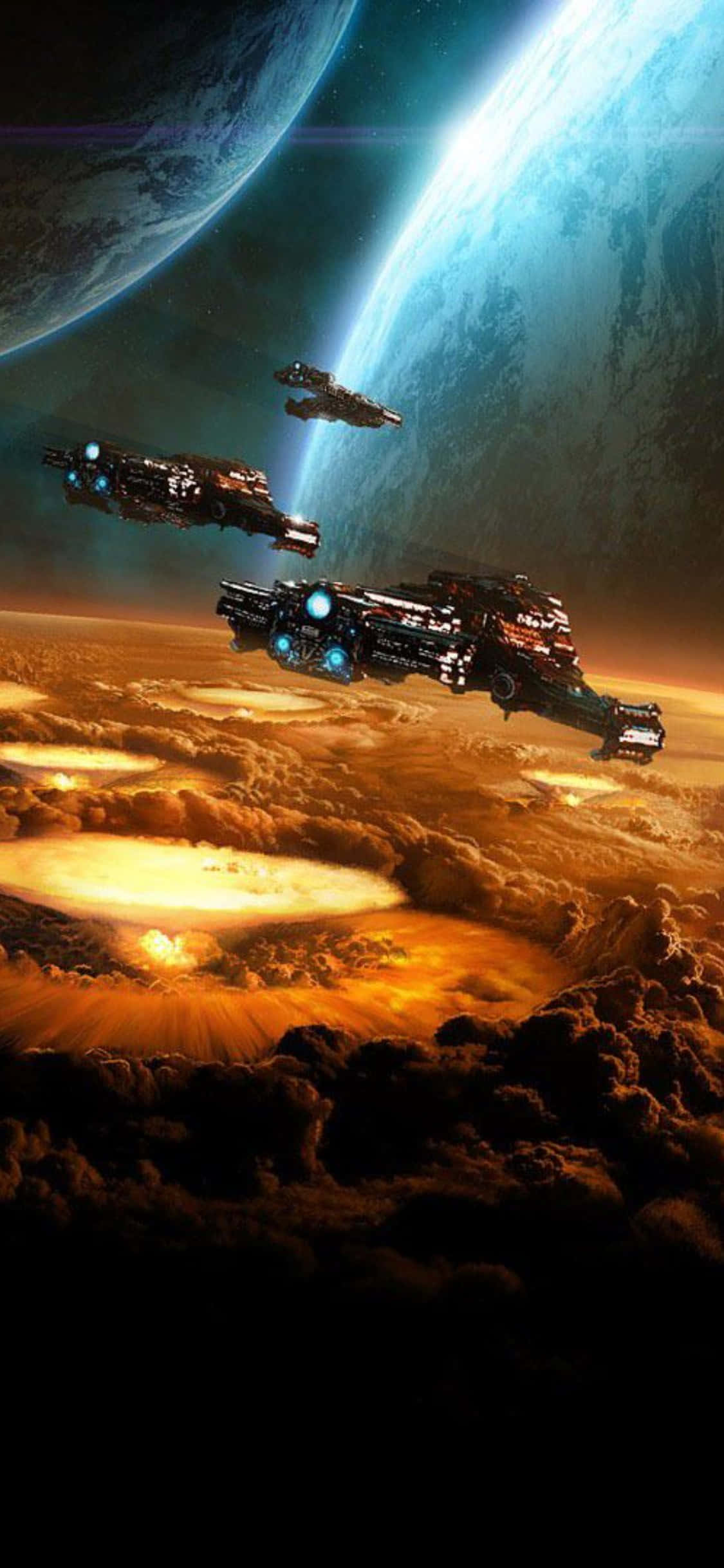 iPhone X StarCraft II 背景 惑星 壁紙